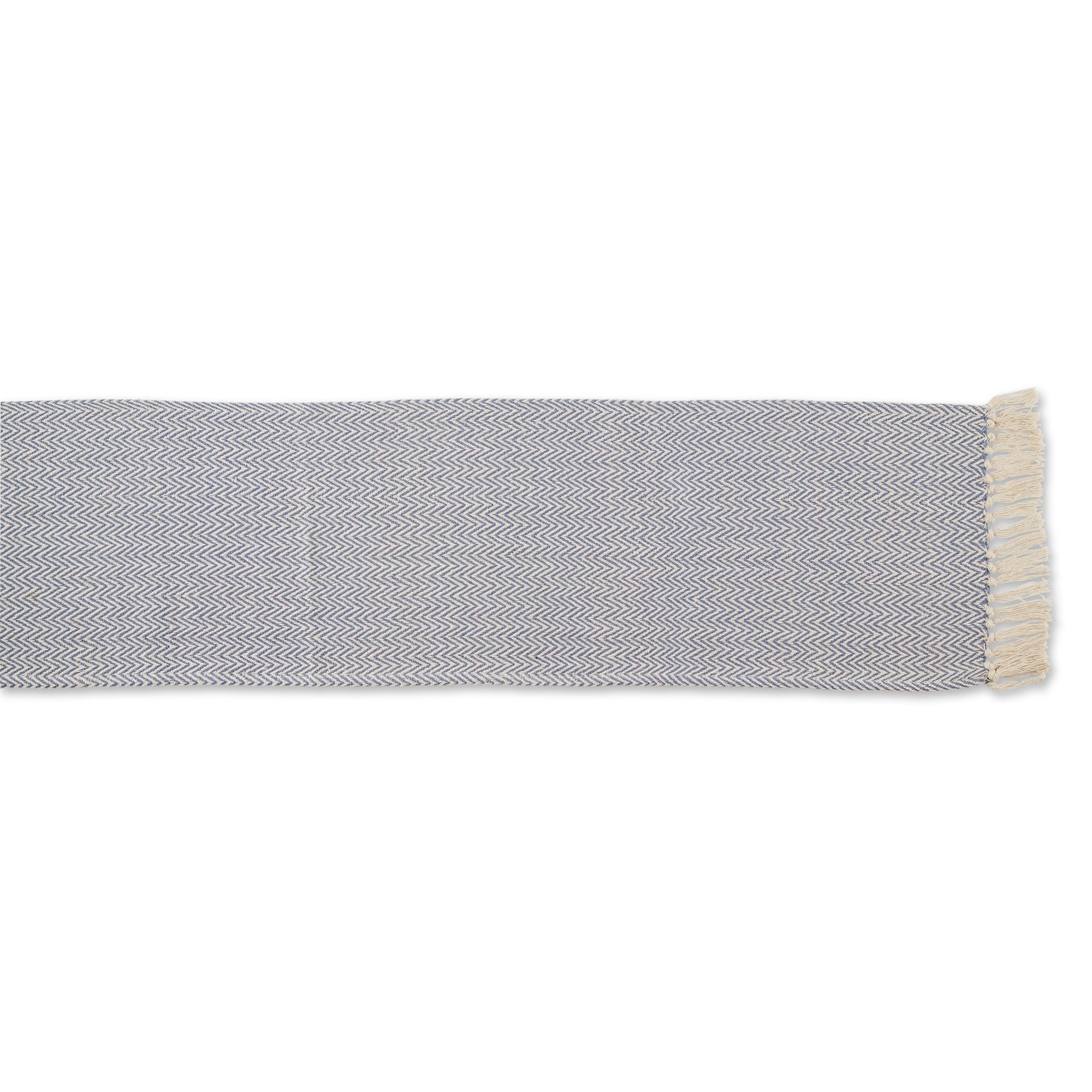DII Stone Blue Chevron Table Runner 15x108