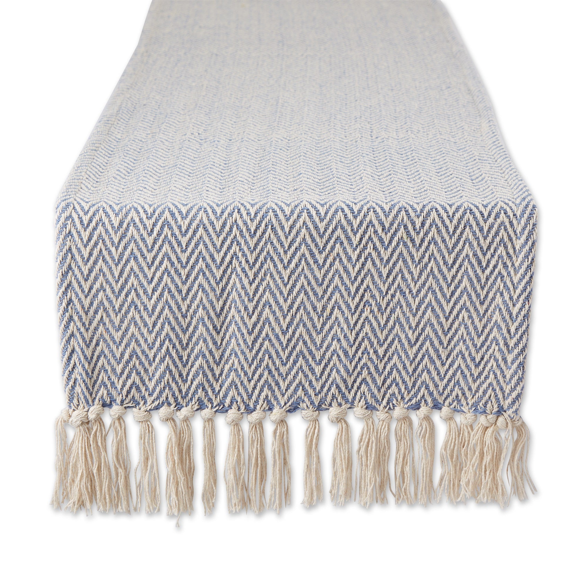 Dii Stone Blue Chevron Table Runner 15X72