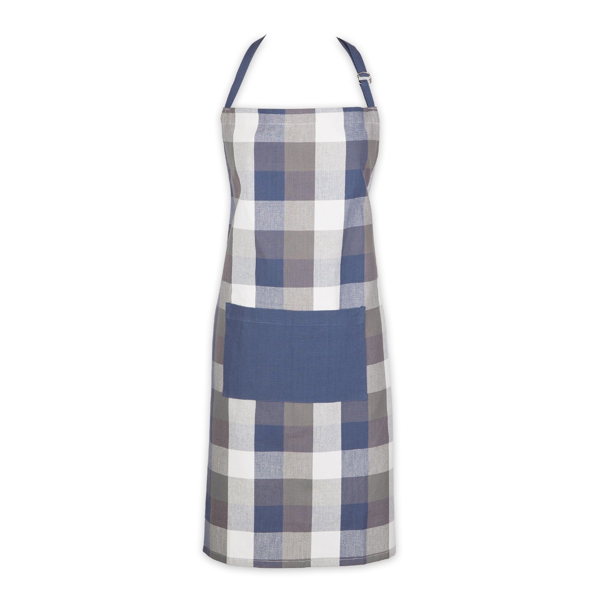 FRENCH BLUE TRI COLOR CHECK CHEF APRON