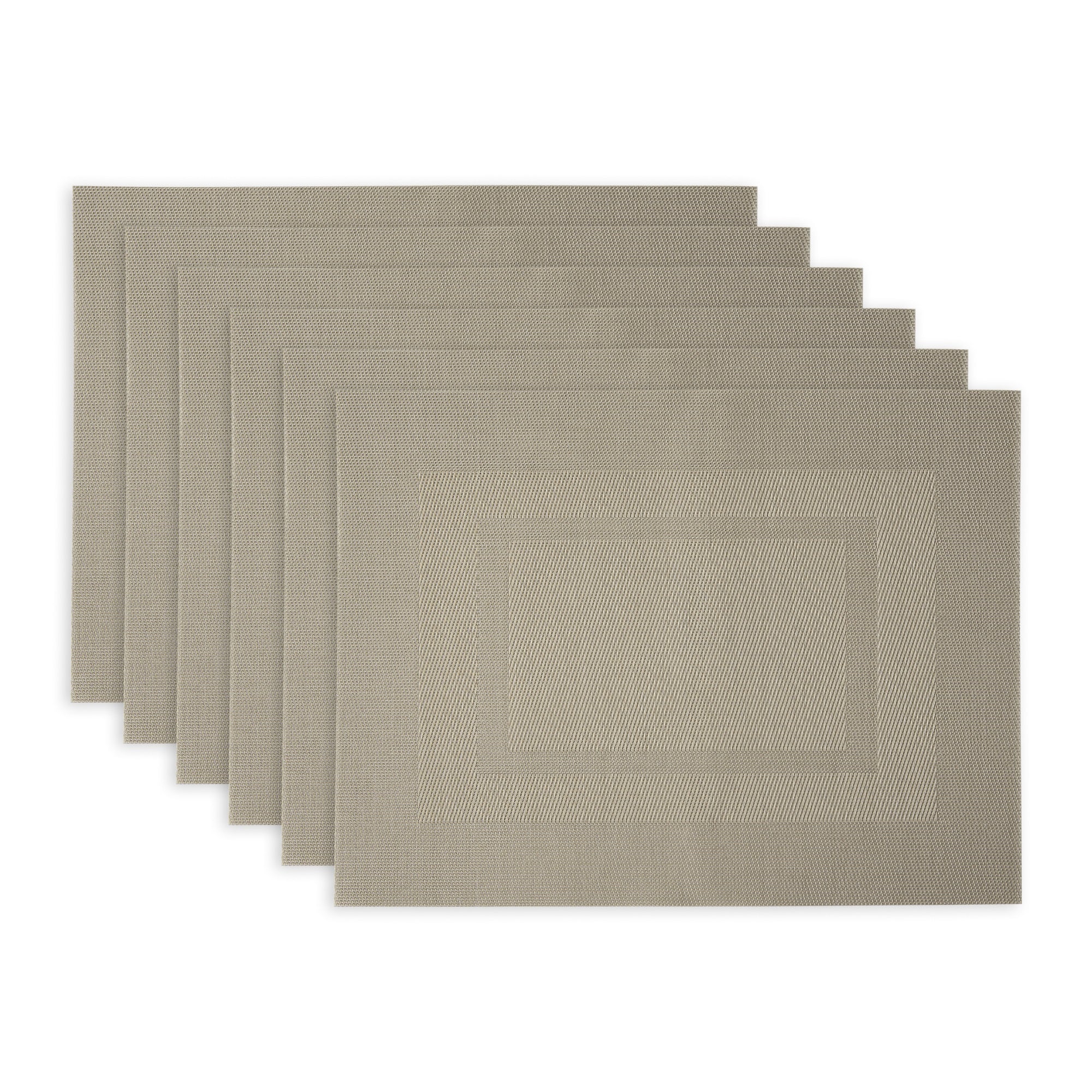 Dii Stone Pvc Doubleframe Placemat 6 Piece