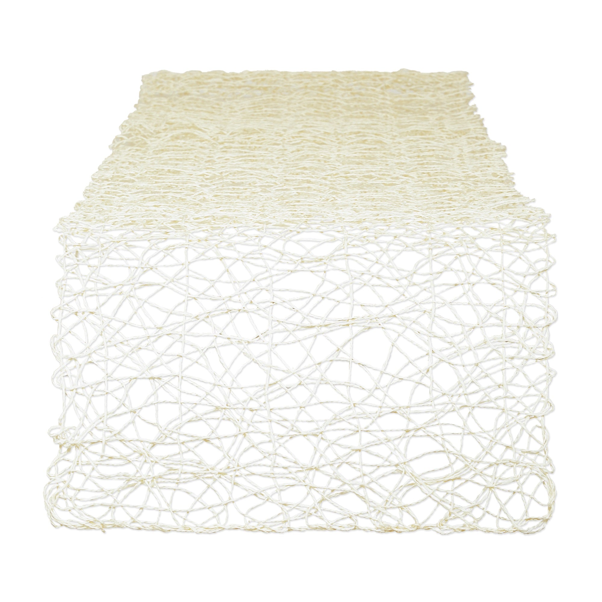 Off-White Woven Paper Table Runner 14X72