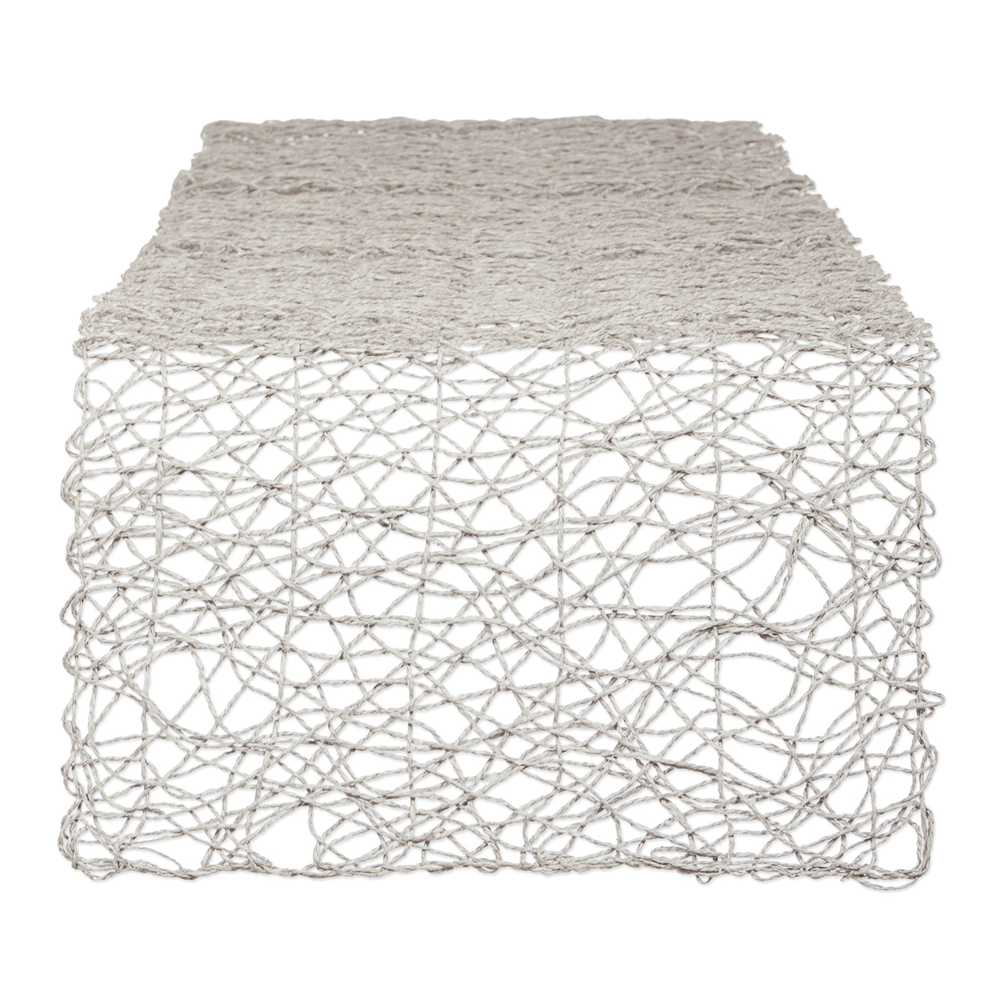 Gray Woven Paper Table Runner 14X72