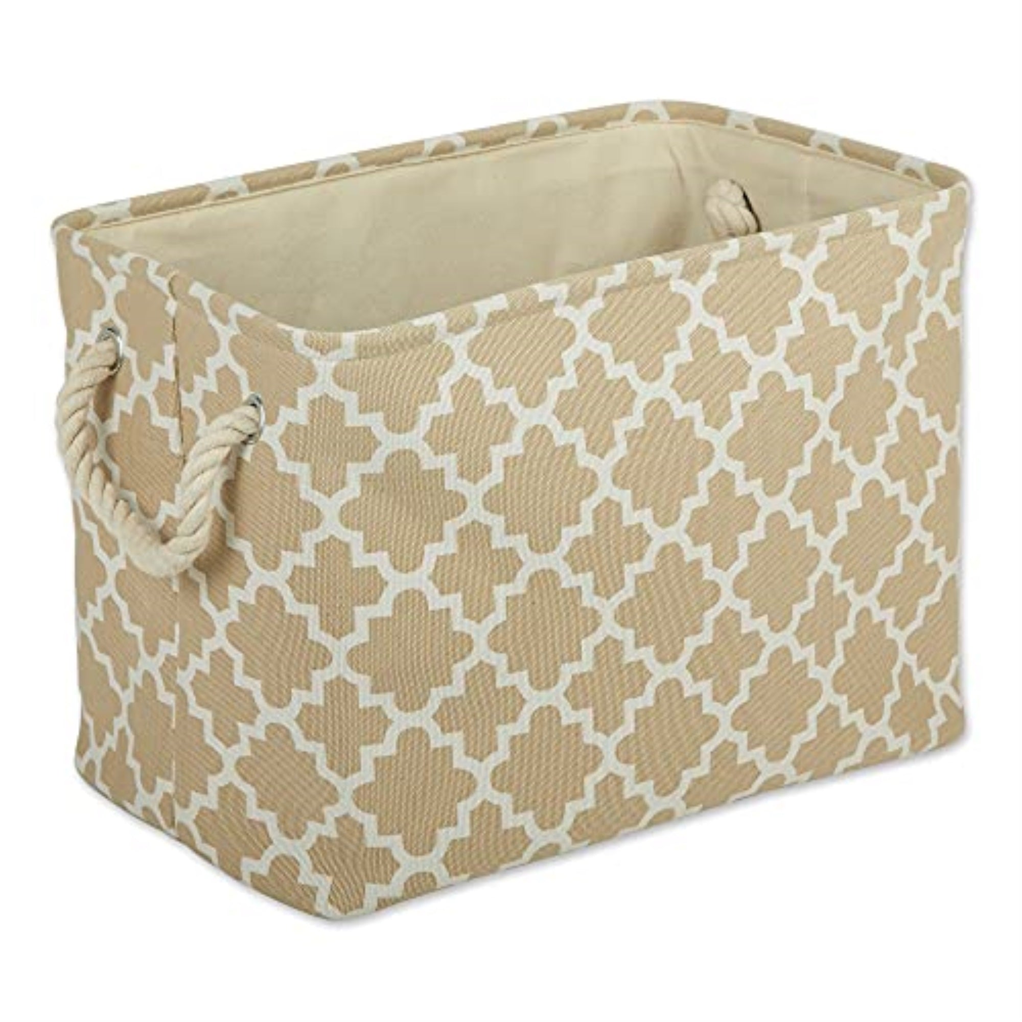 Dii Polyester Bin Lattice Vintage Linen Rectangle Medium