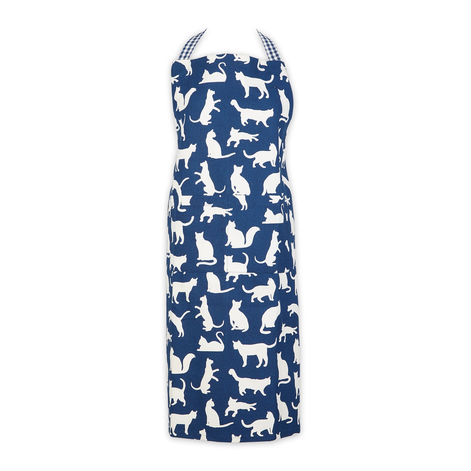 NAVY CAT PRINT CHEF APRON