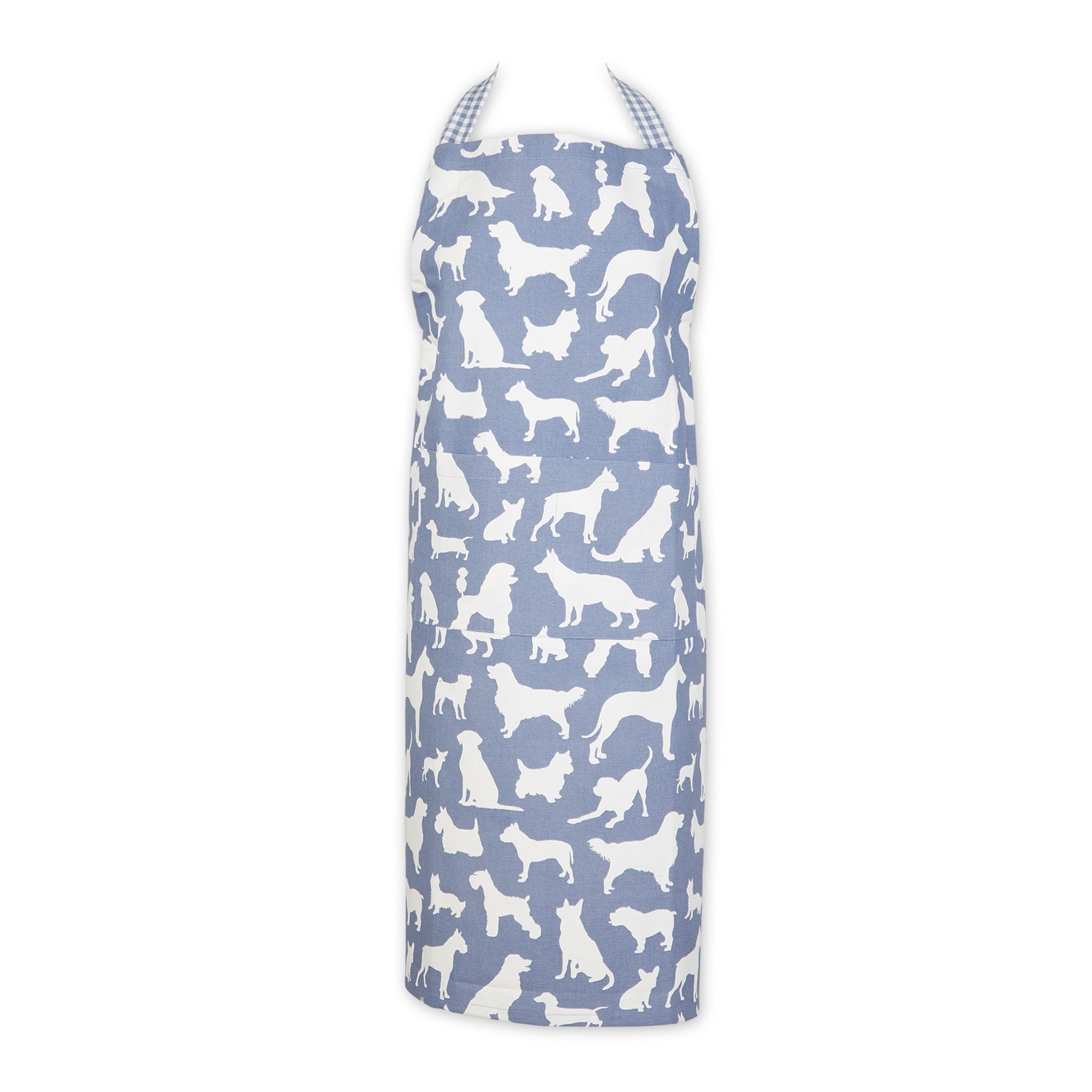 Stonewash Blue Dog Print Chef Apron