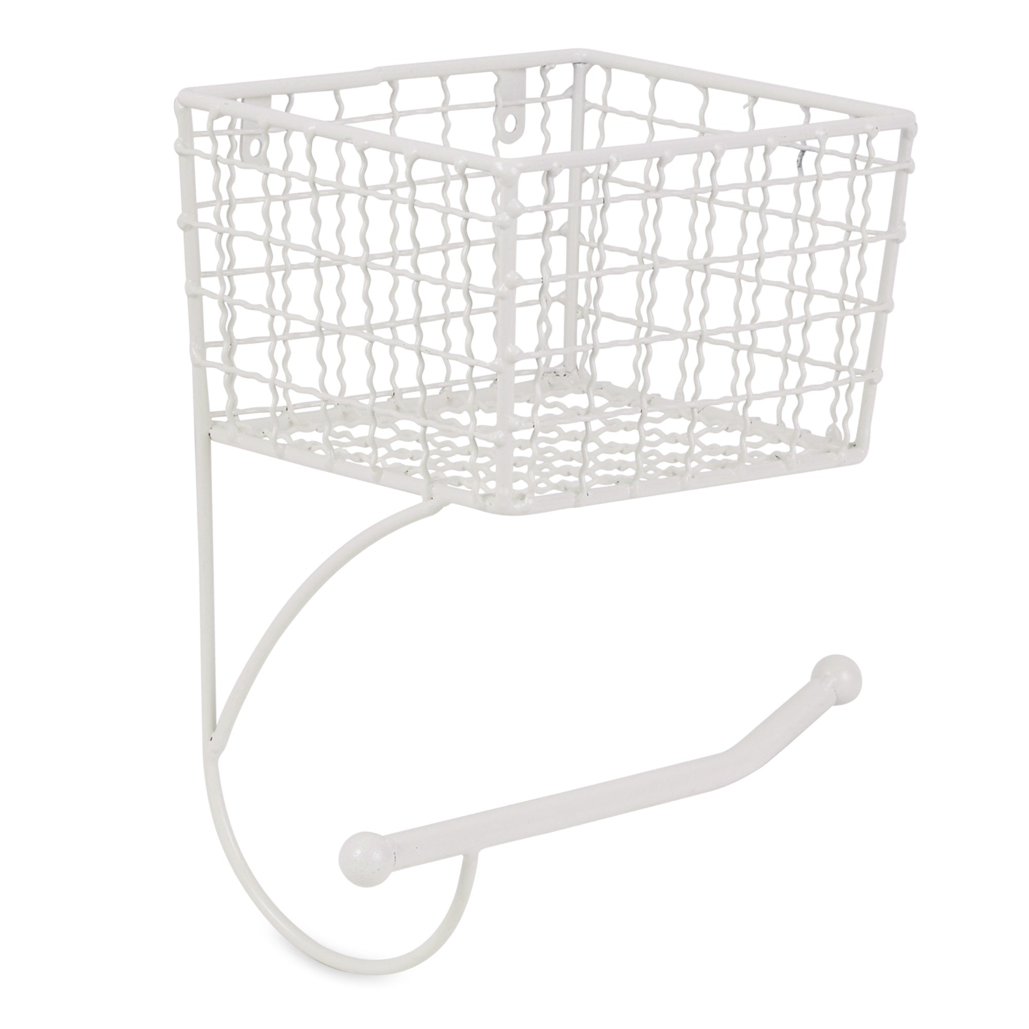 Antique White Farmhouse Toilet Paper Holder