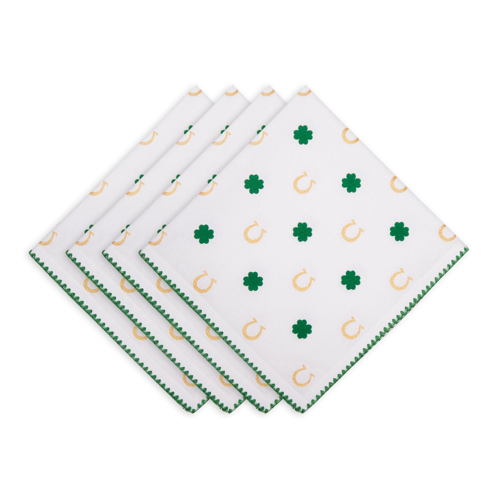 Clover Horseshoe Printed Napkin Set/4