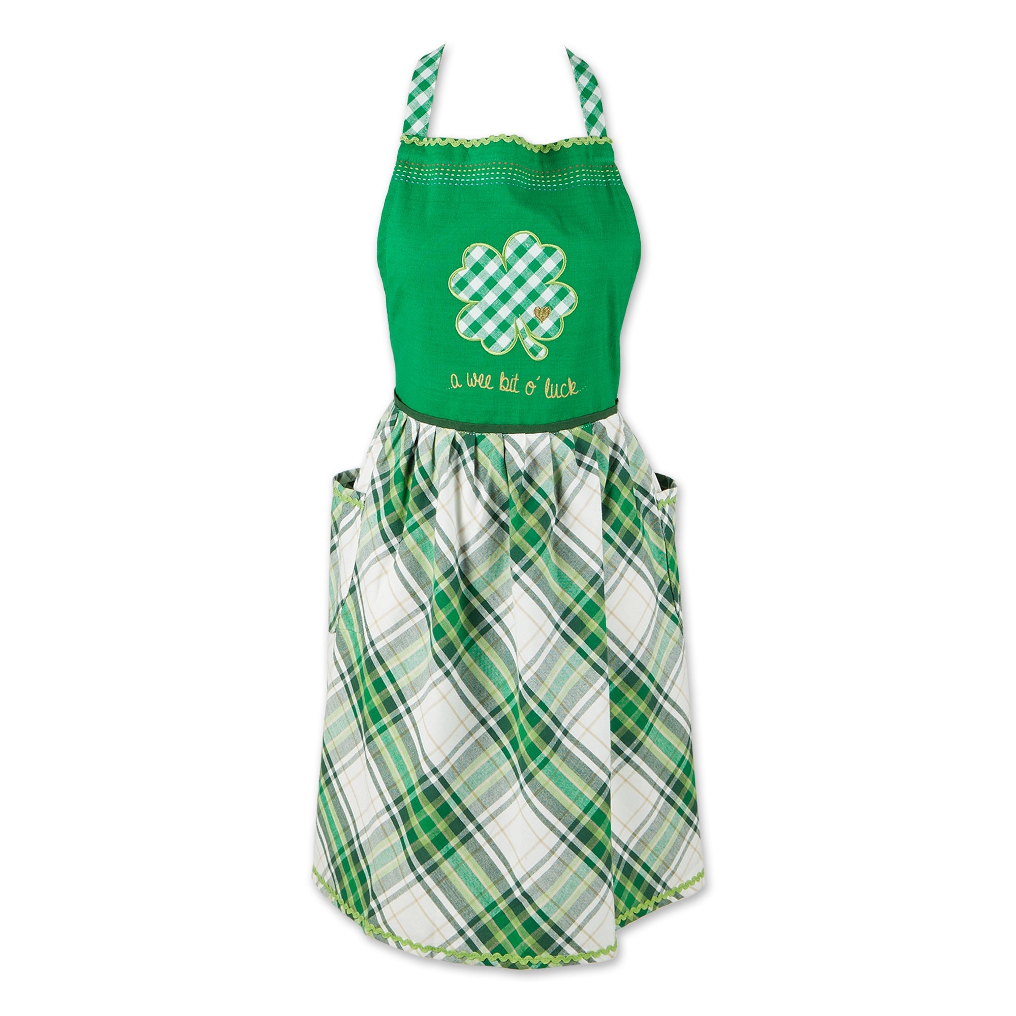 Lucky Clover Embellished Apron