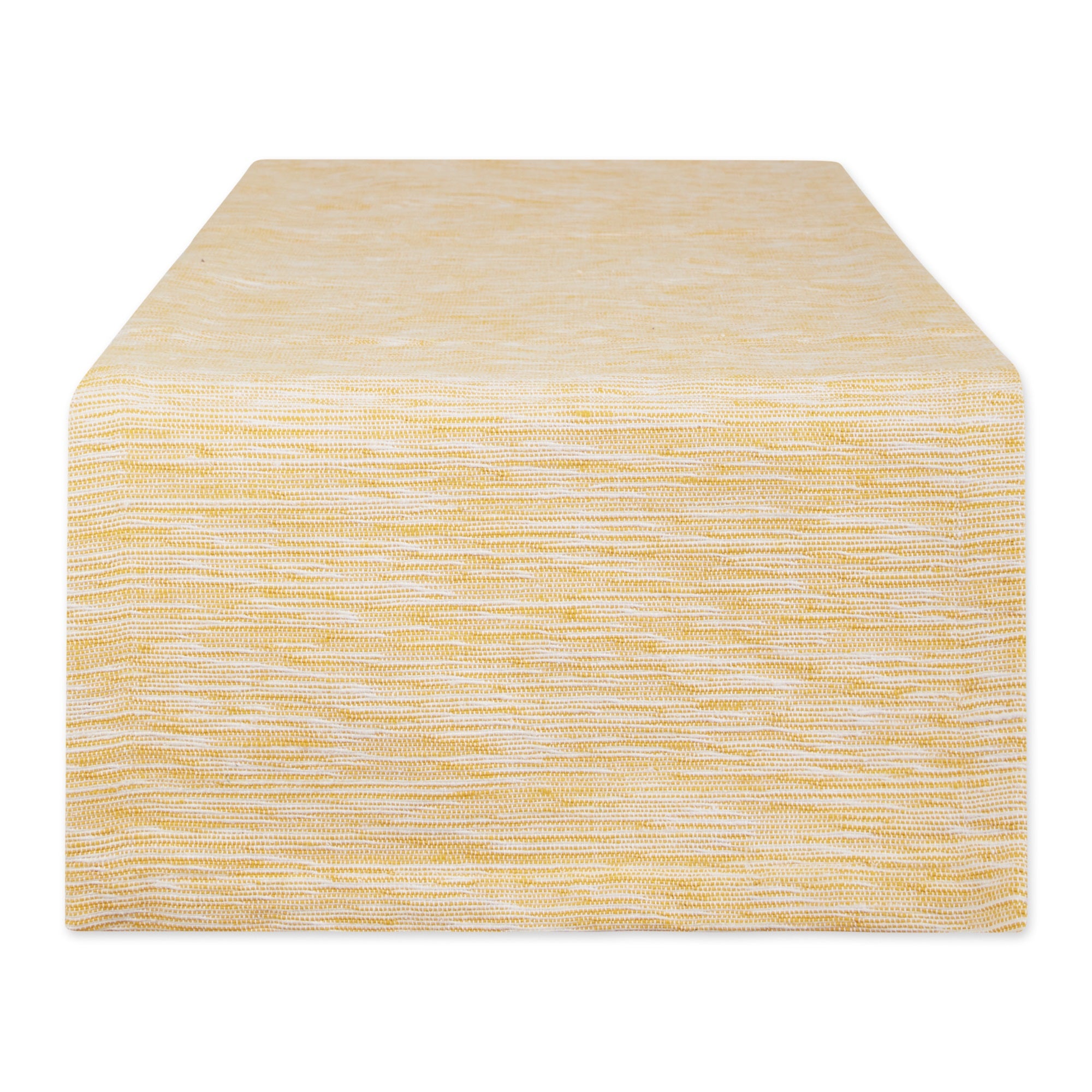 Honey Gold/Off-White Tonal Recycled Cotton Slubby Rib Table Runner 14X72