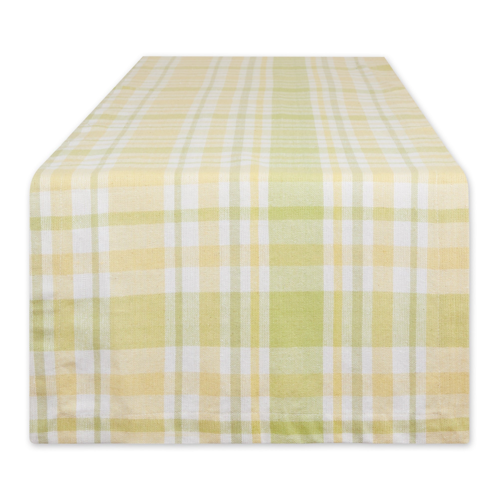 Lemon Bliss Plaid Table Runner 14X108
