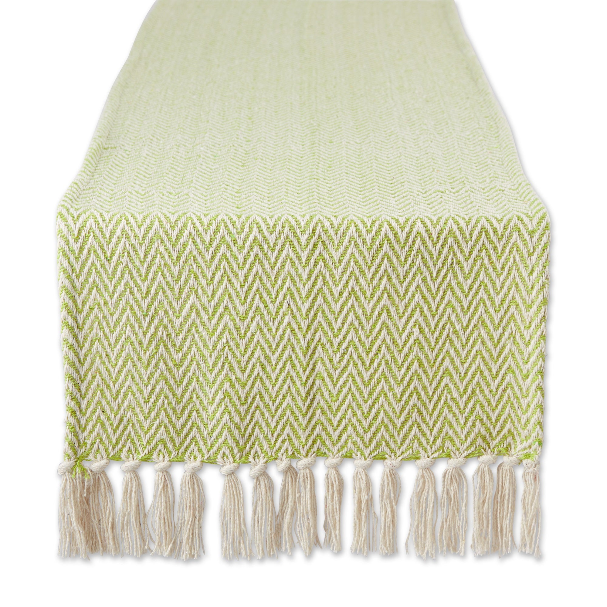 Avocado Handloom Chevron Table Runner 15X108