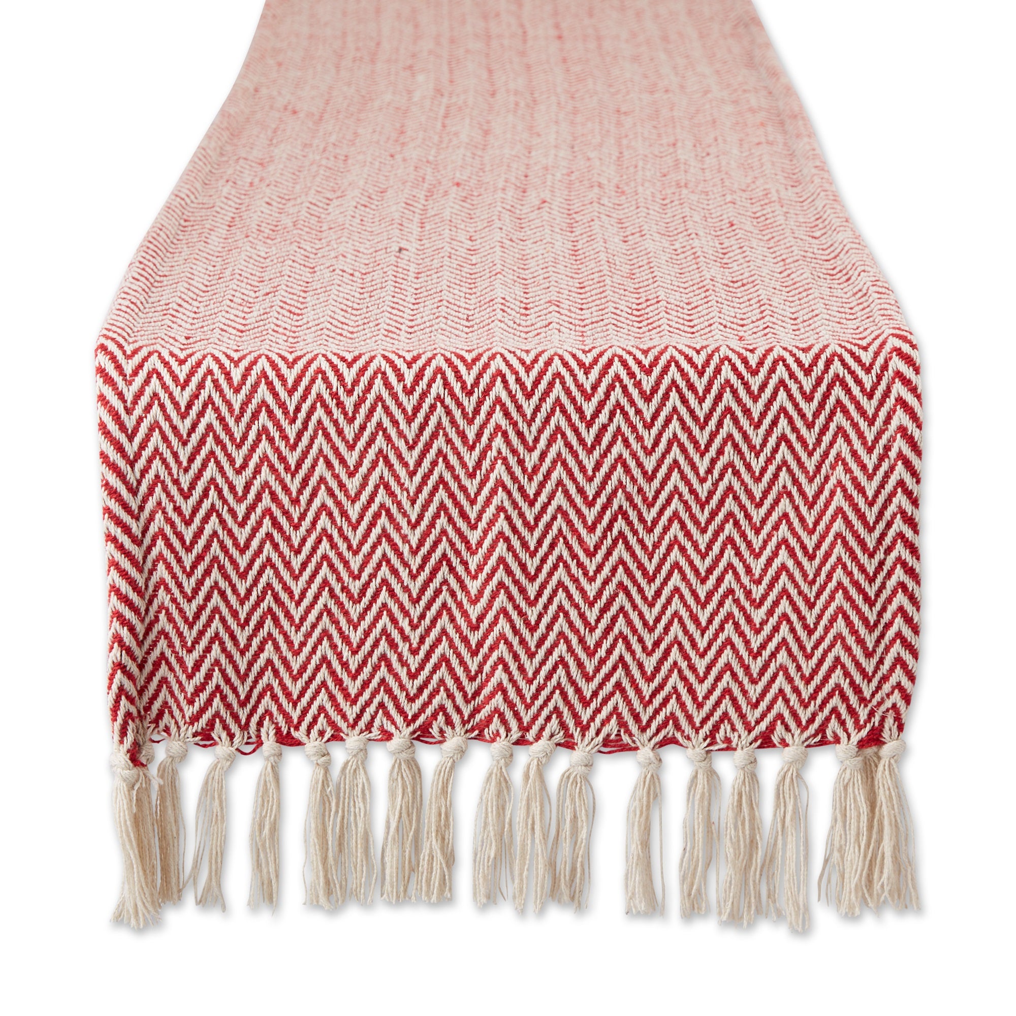 Tango Red Chevron Handloom Table Runner 15X72