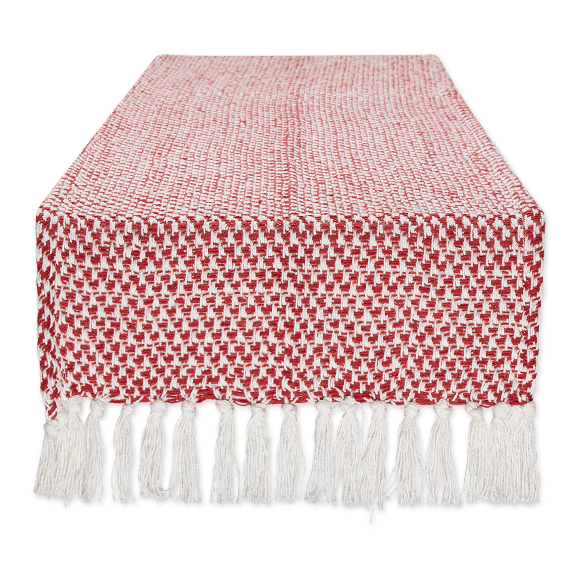 Dii Tango Red  Woven Table Runner 15X108