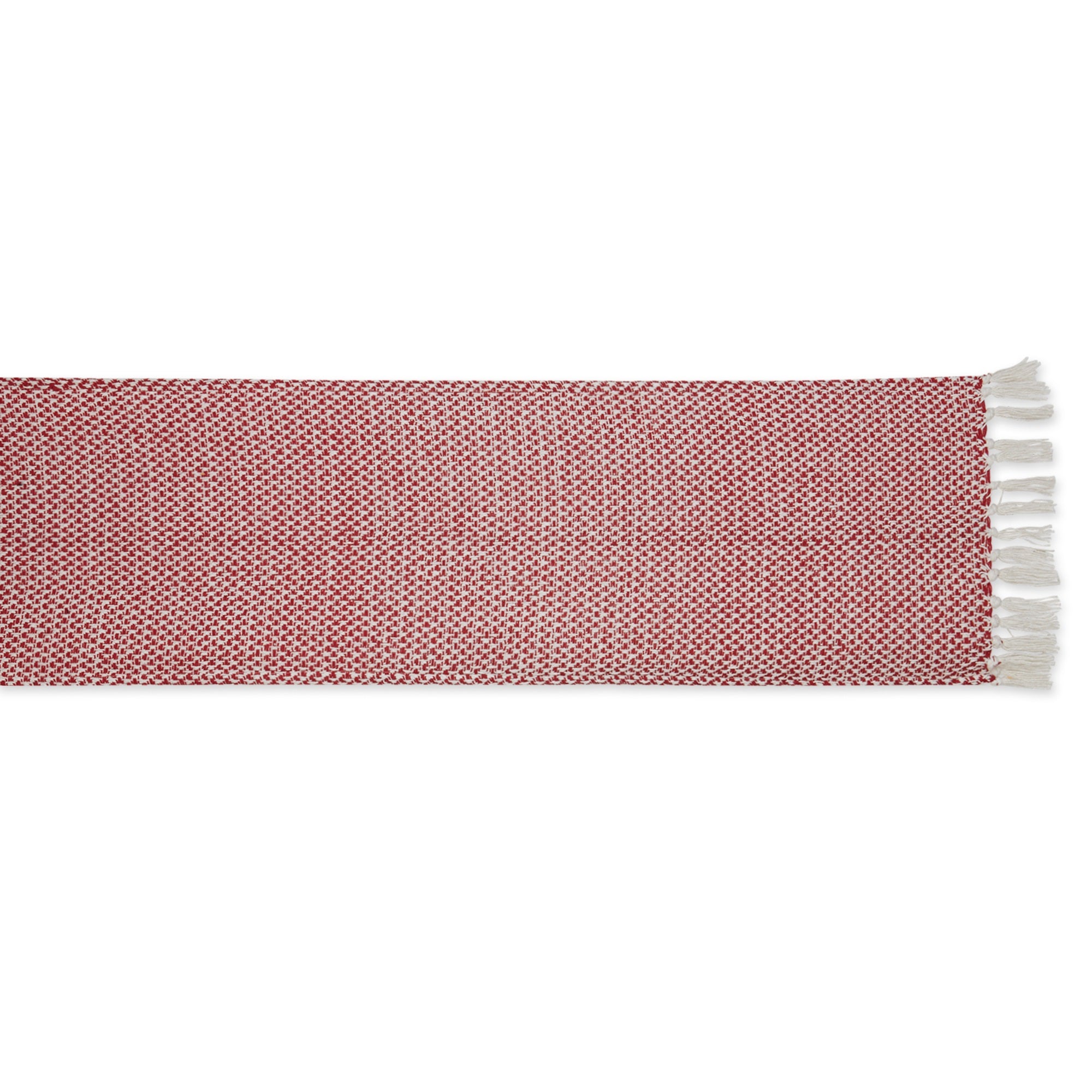 DII Tango Red  Woven Table Runner 15x108