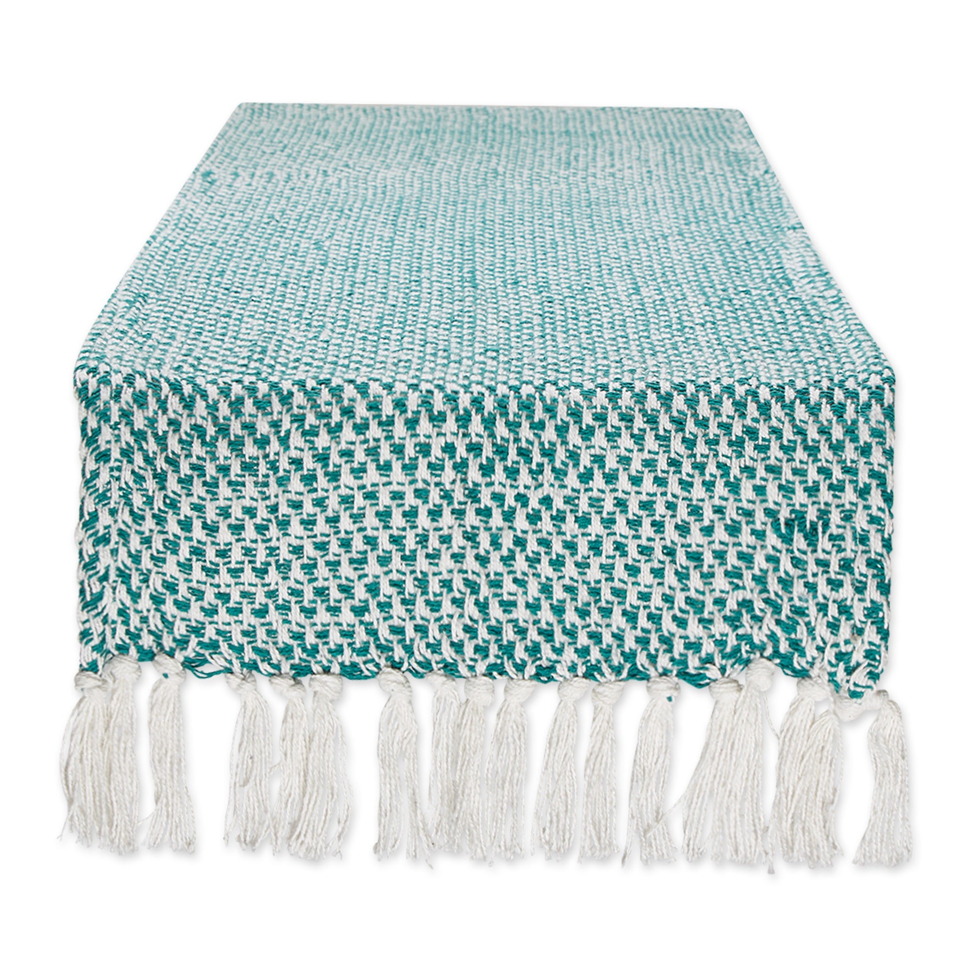 Dii Teal Woven Table Runner 15X72