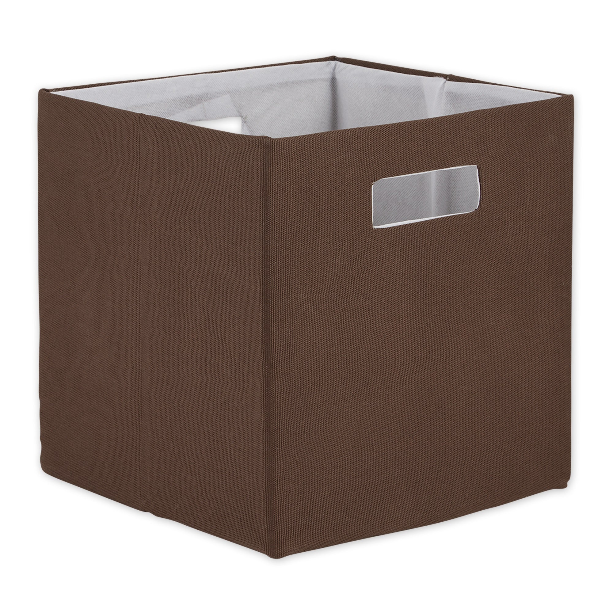Polyester Cube Solid Bark Brown Square 11X11X11