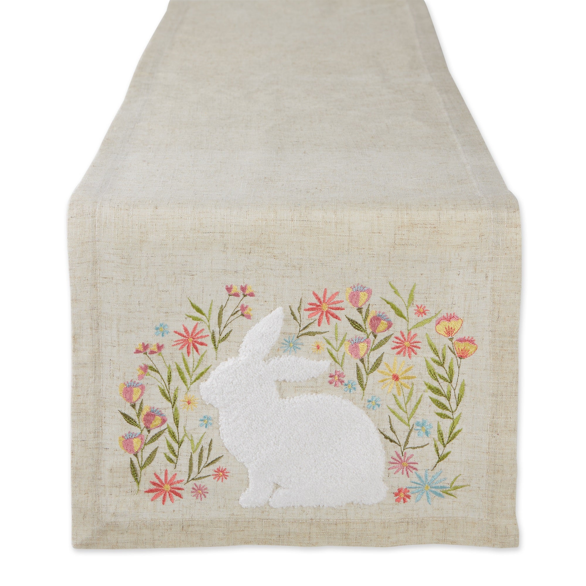 Spring Meadow Embroidered Table Runner 14X108