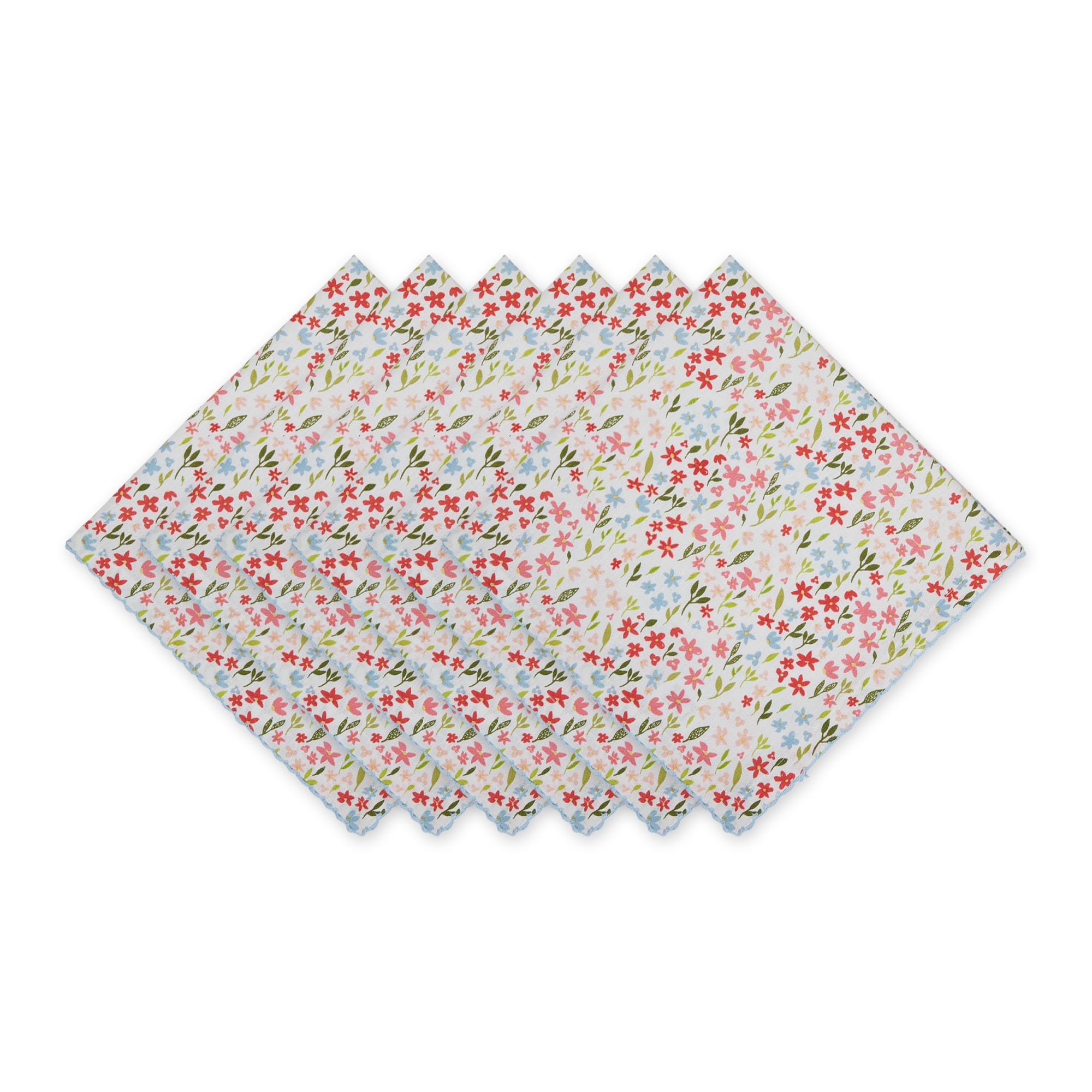 Sweet Flowers Printed Napkin Set/6