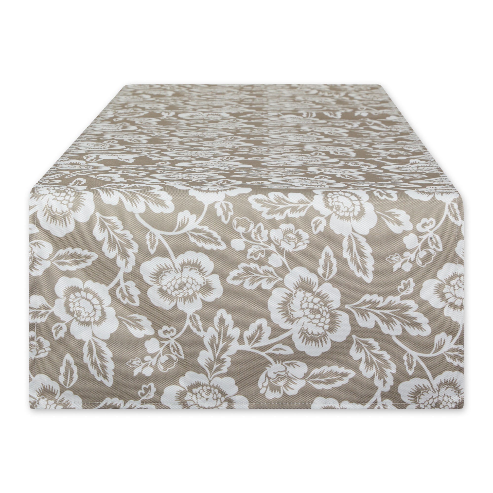 STONE  FLORAL PRINT OUTDOOR TABLE RUNNER 14x72