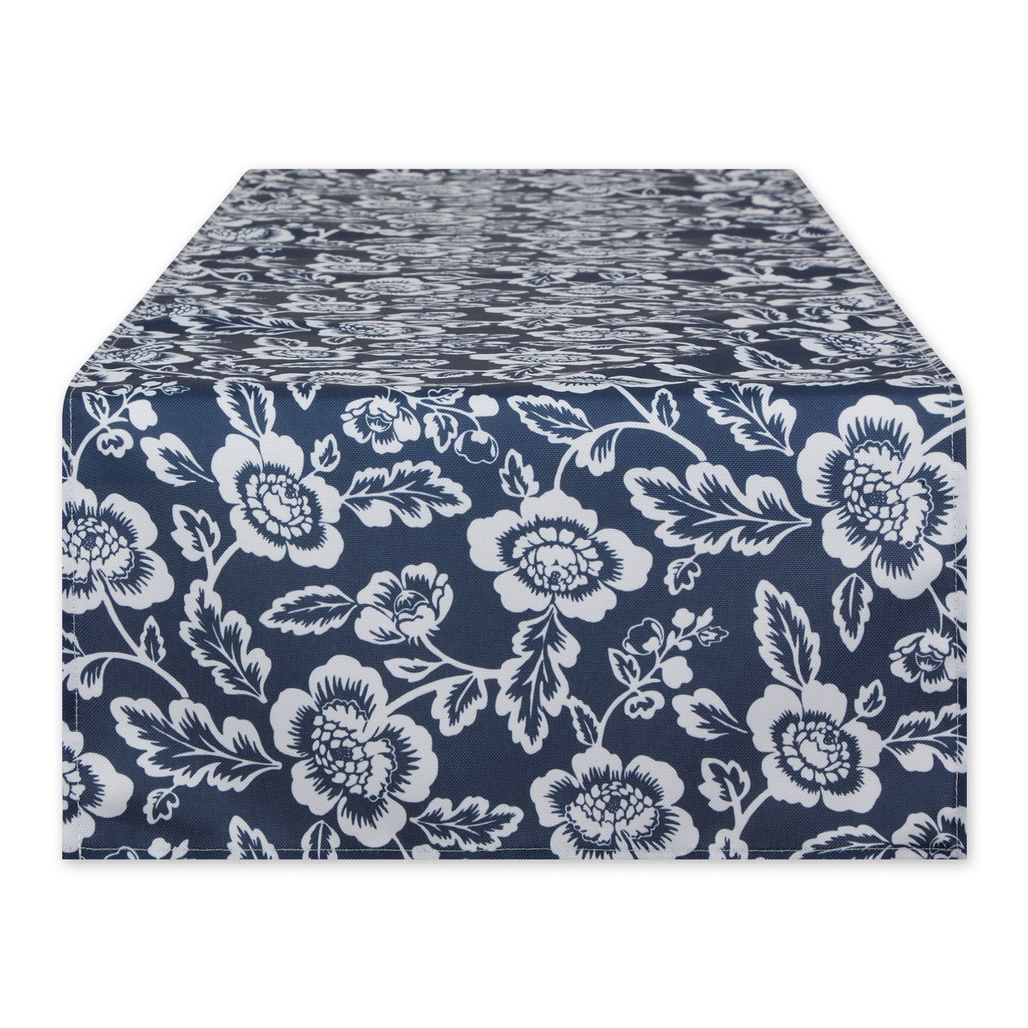 Nautical Blue  Floral Print Outdoor Table Runner 14X72