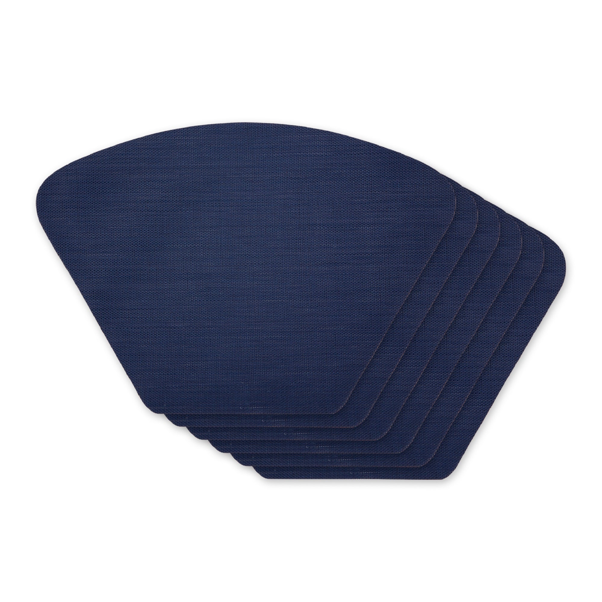 Nautical Blue Solid Round Table Placemat Set/6