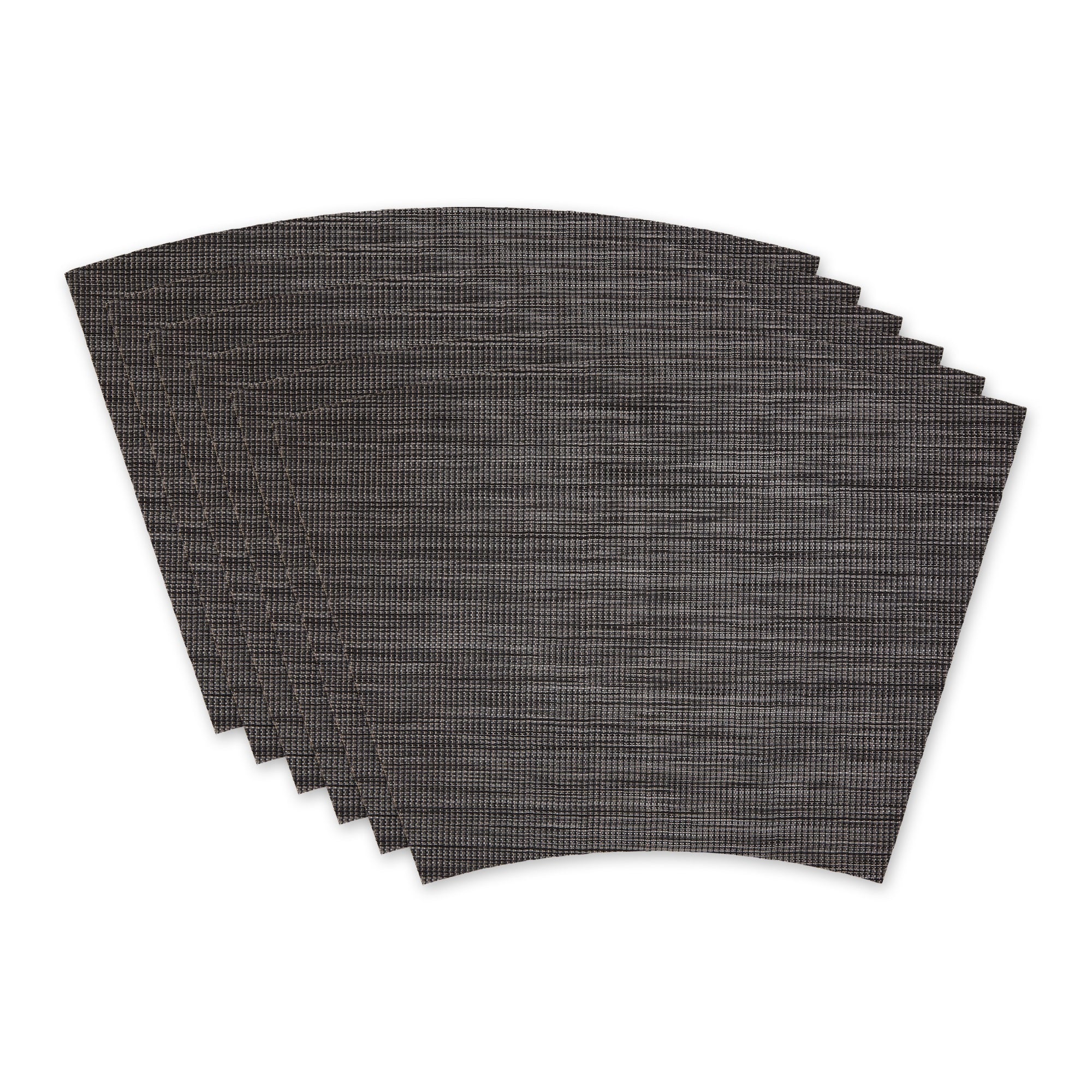Gray Tweed Round Table Placemat Set/6