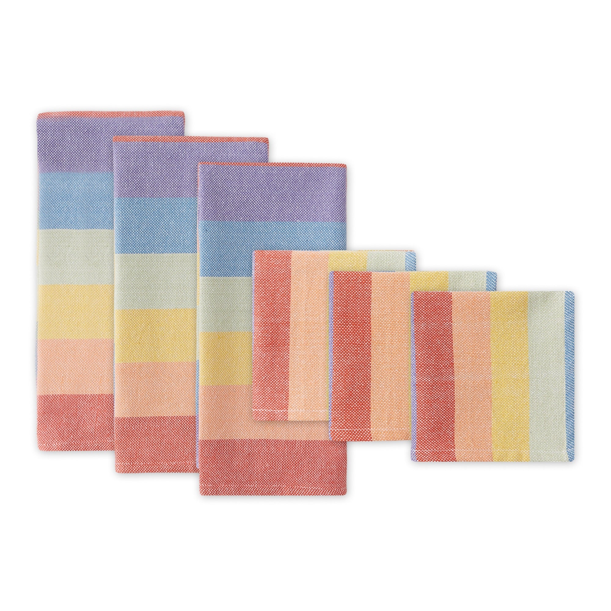 Rainbow Heavyweight Dishtowel & Dishcloth Set/6