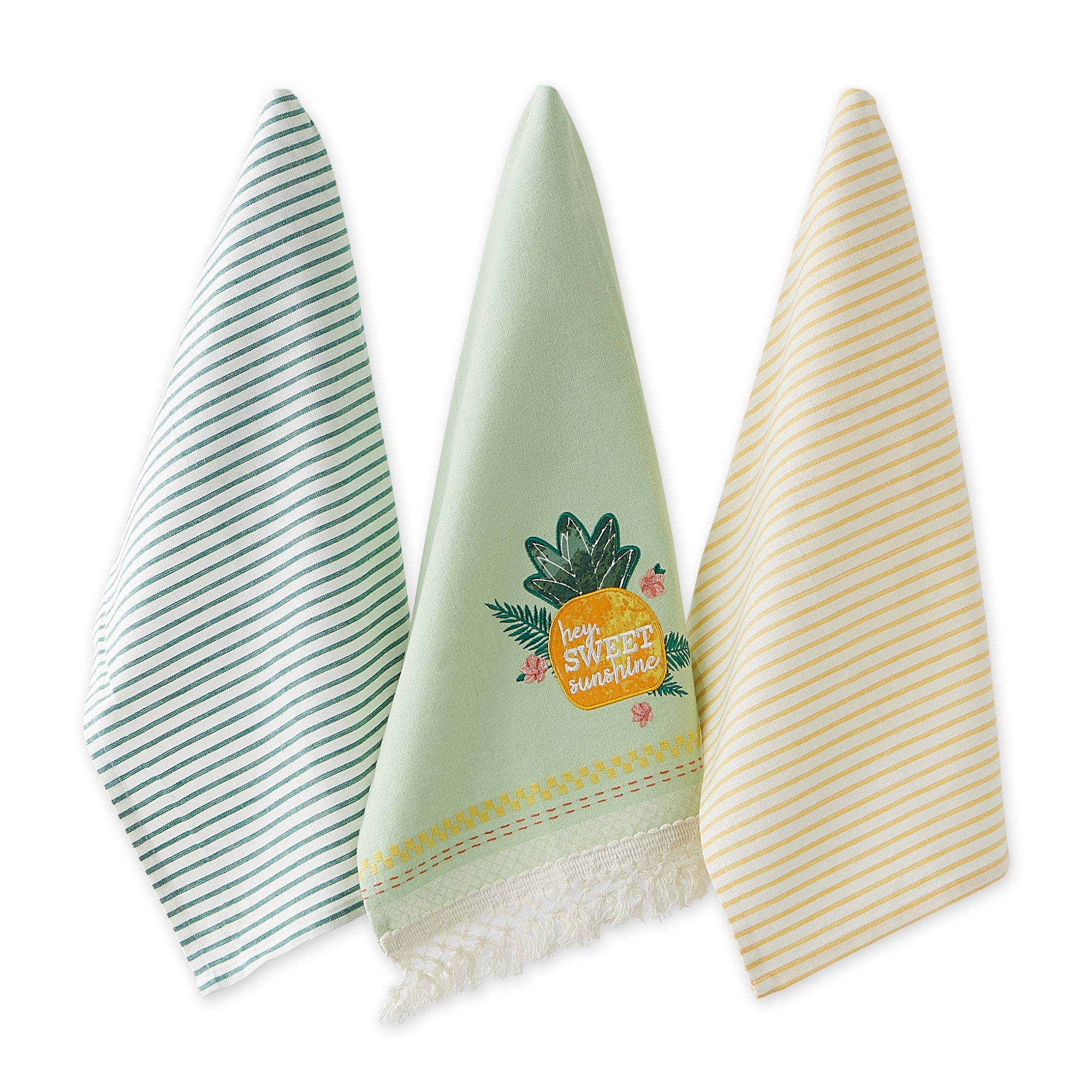 Sweet Pineapple Embellished Dishtowel Set/3