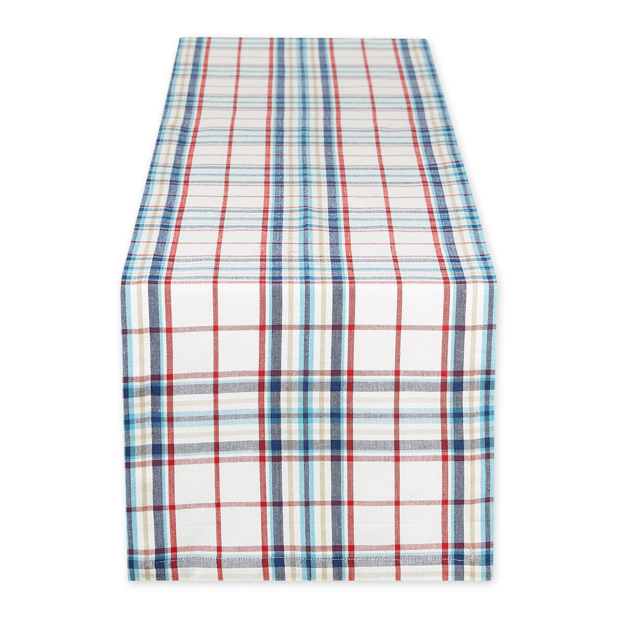 Lighthouse Plaid Table Runner 14X108
