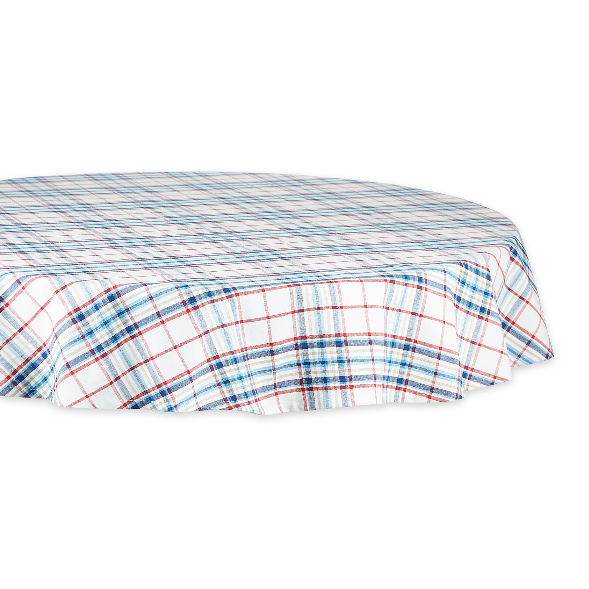 Lighthouse Plaid Tablecloth 70 Round