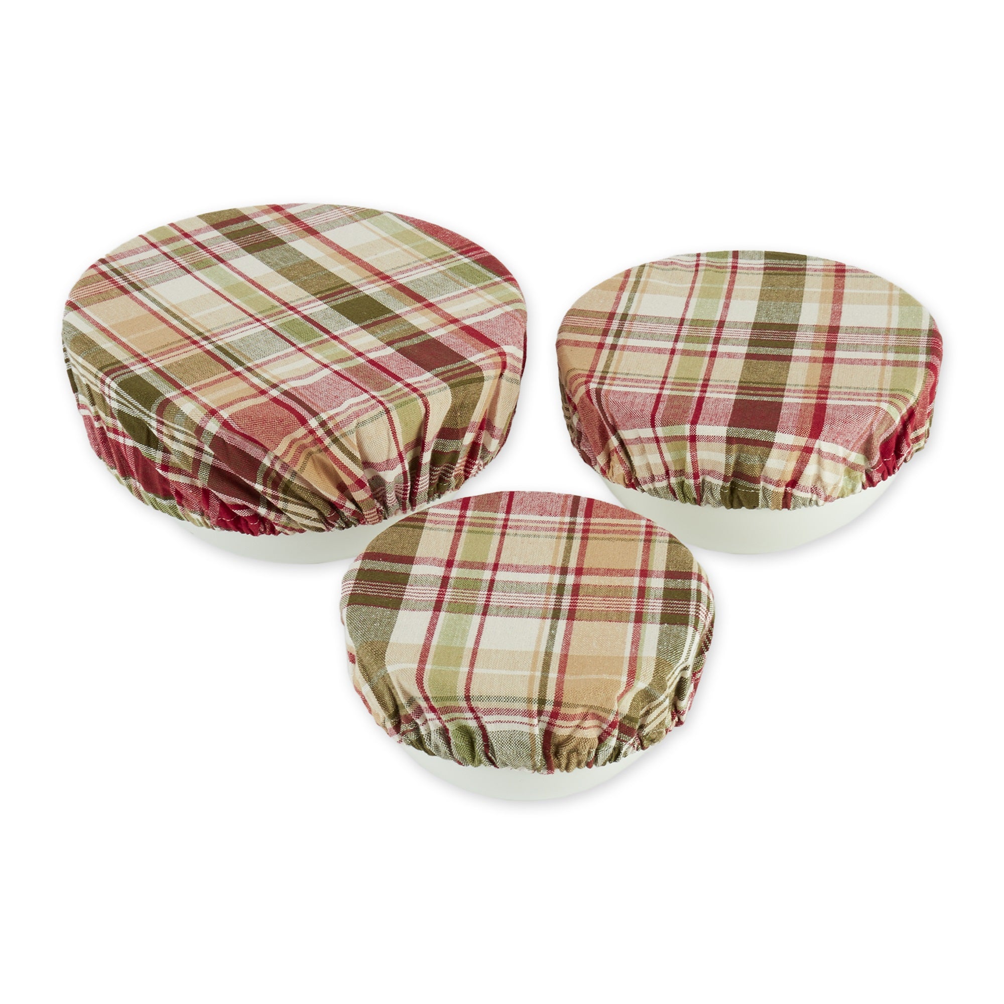 Give Thanks Plaid Woven Dish Cover Set/3