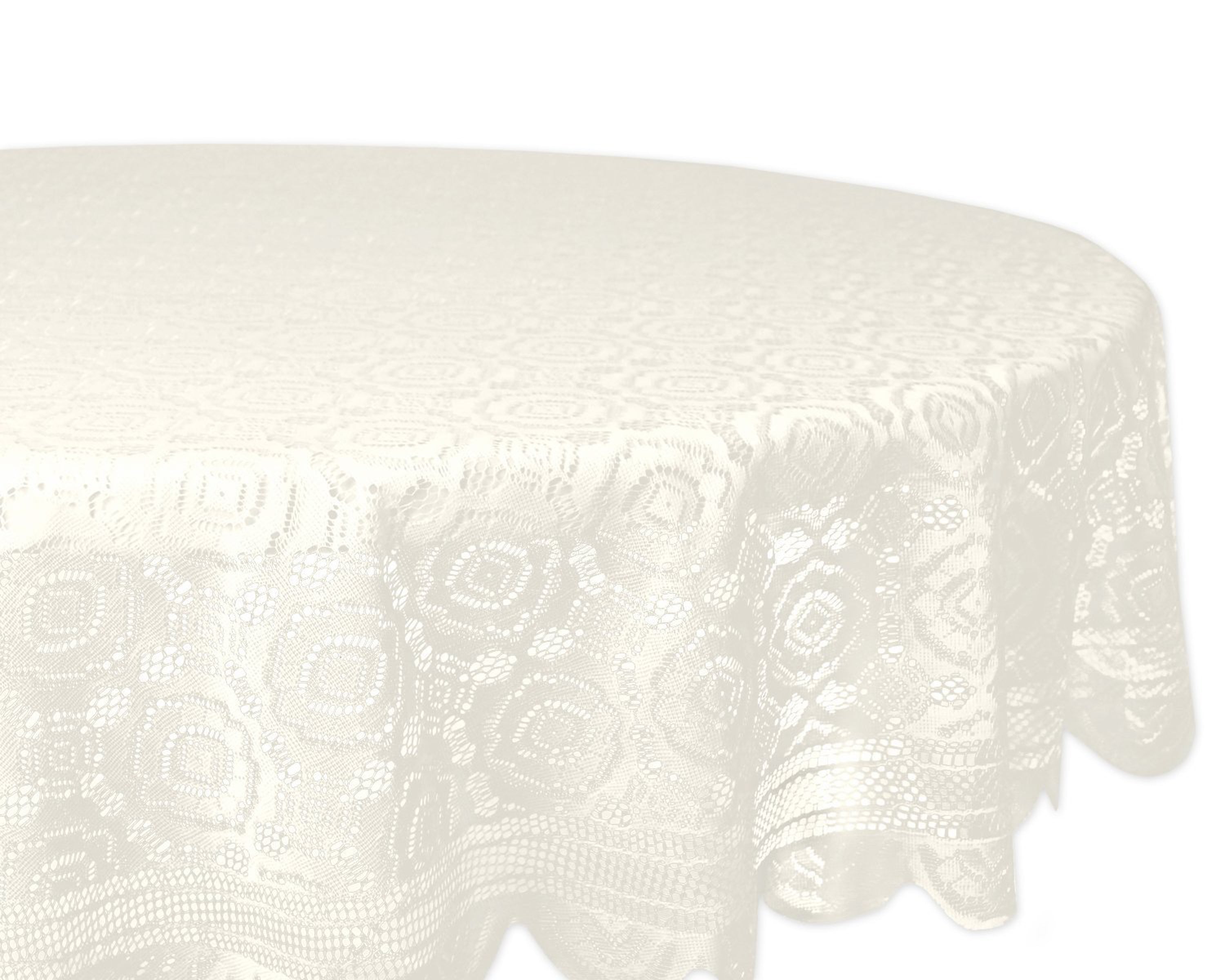 Dii Cream Vintage Polyester Lace Tablecloth 63 Round