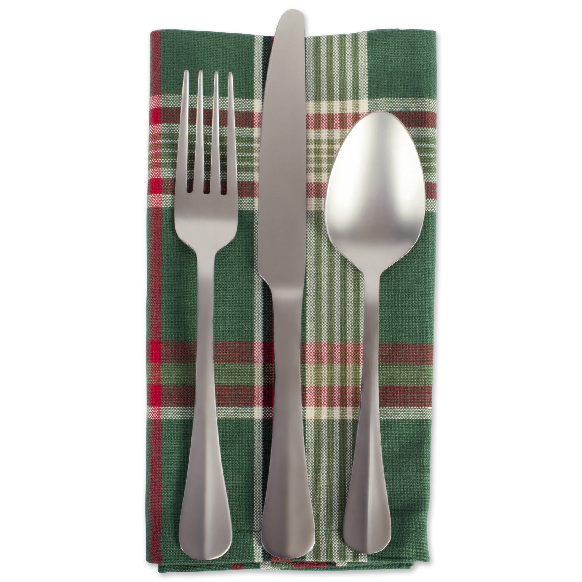 DII Dark Green Plaid Napkin (Set of 6)