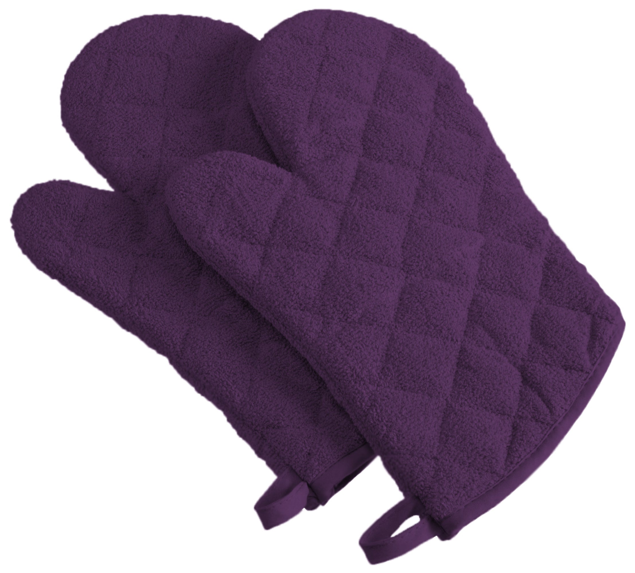 Dii Eggplant Terry Oven Mitt (Set Of 2)