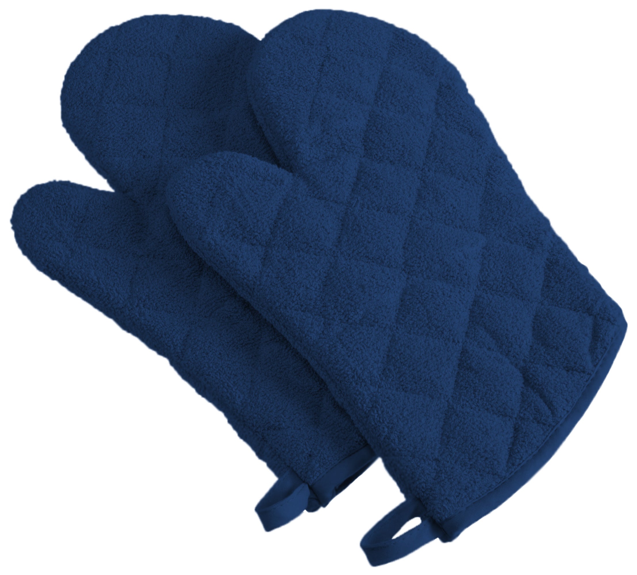 Dii Nautical Blue Terry Oven Mitt (Set Of 2)