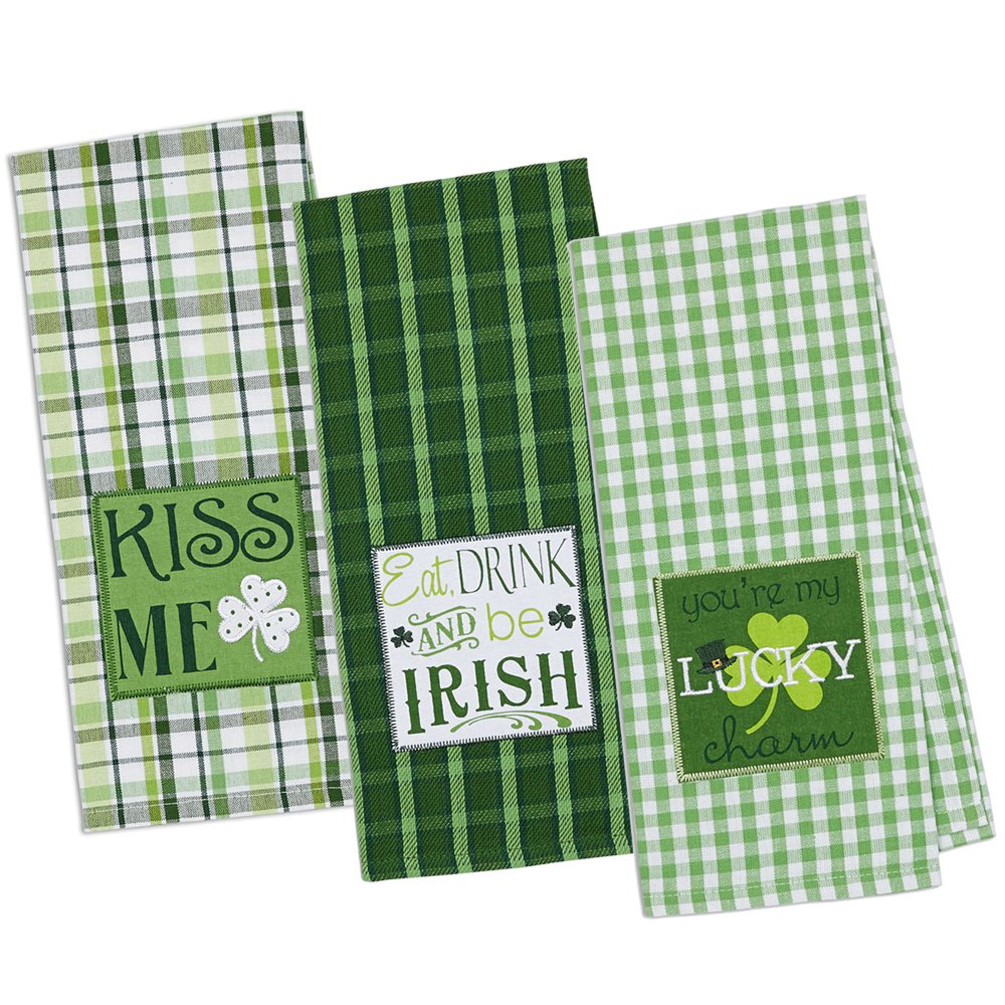 Dii St Pattys Day Embroidered Dishtowel (Set Of 3)