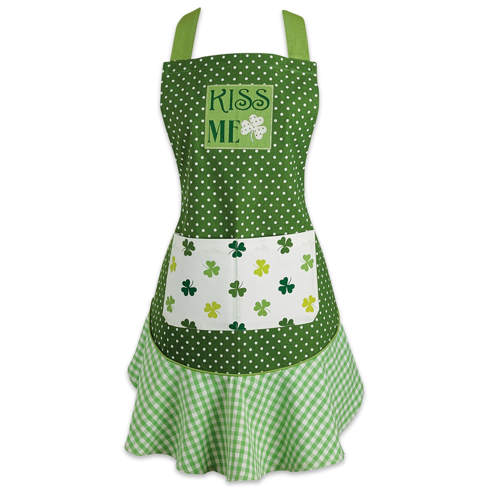 DII Kiss Me St Pattys Day Ruffle Apron