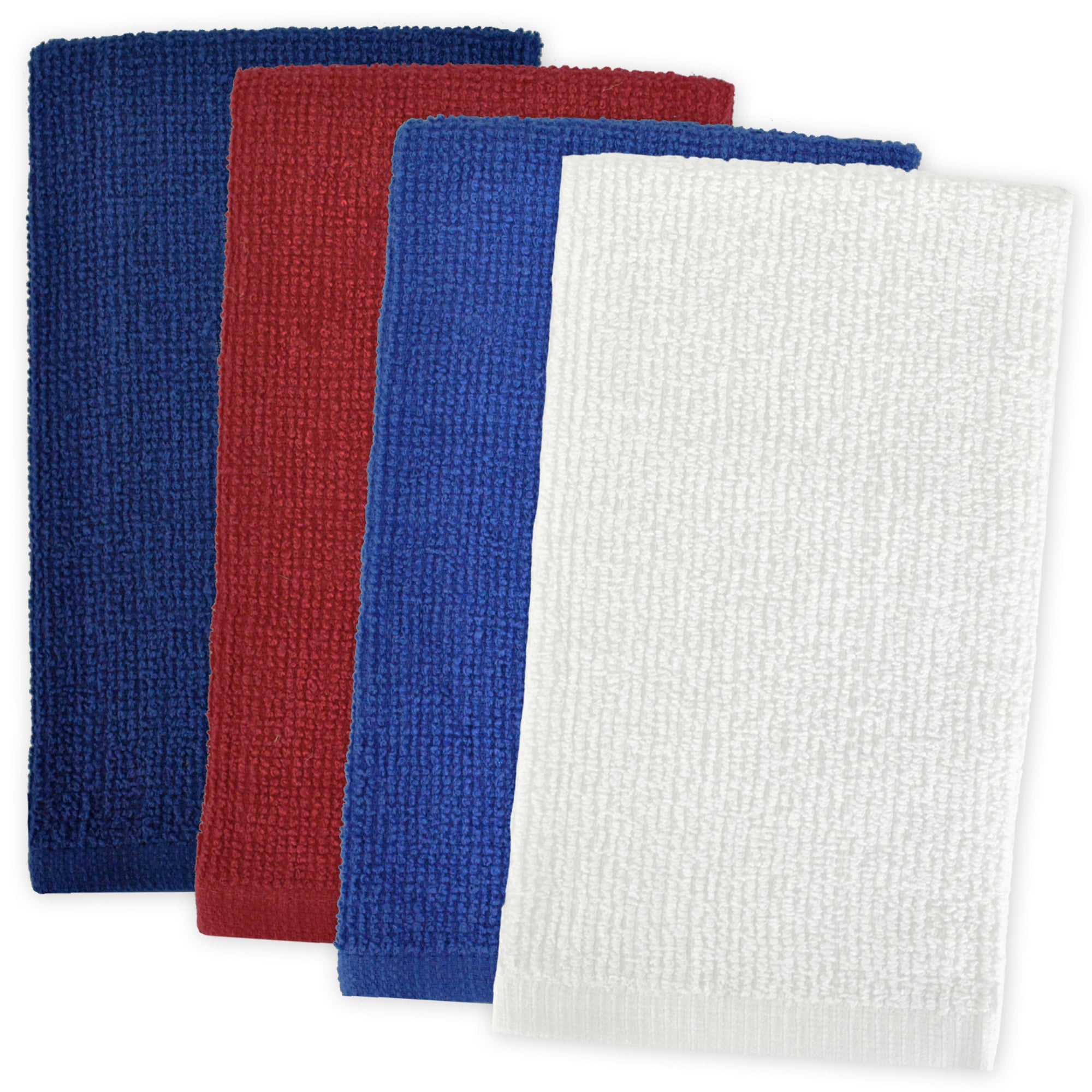 Dii Assorted Patriotic Barmop Dishtowel (Set Of 4)