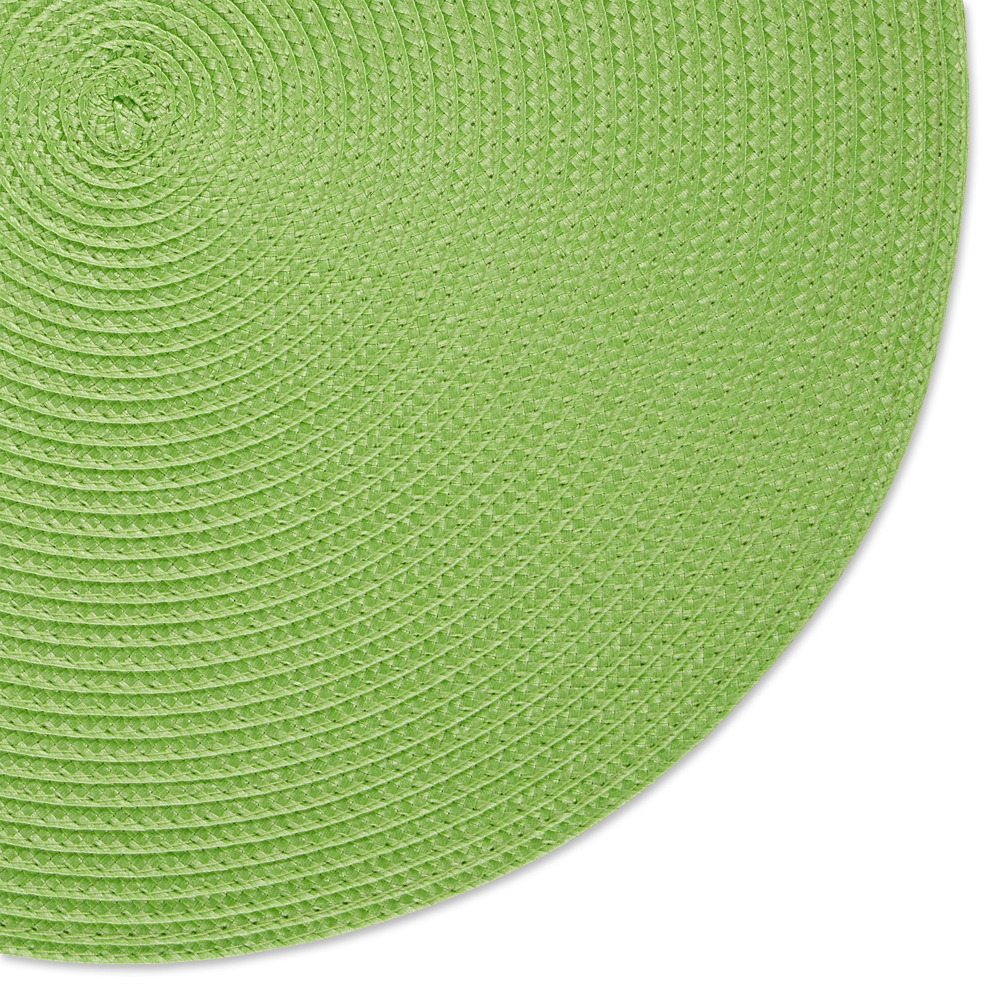 Placemat Round Woven Lime Set Of 6