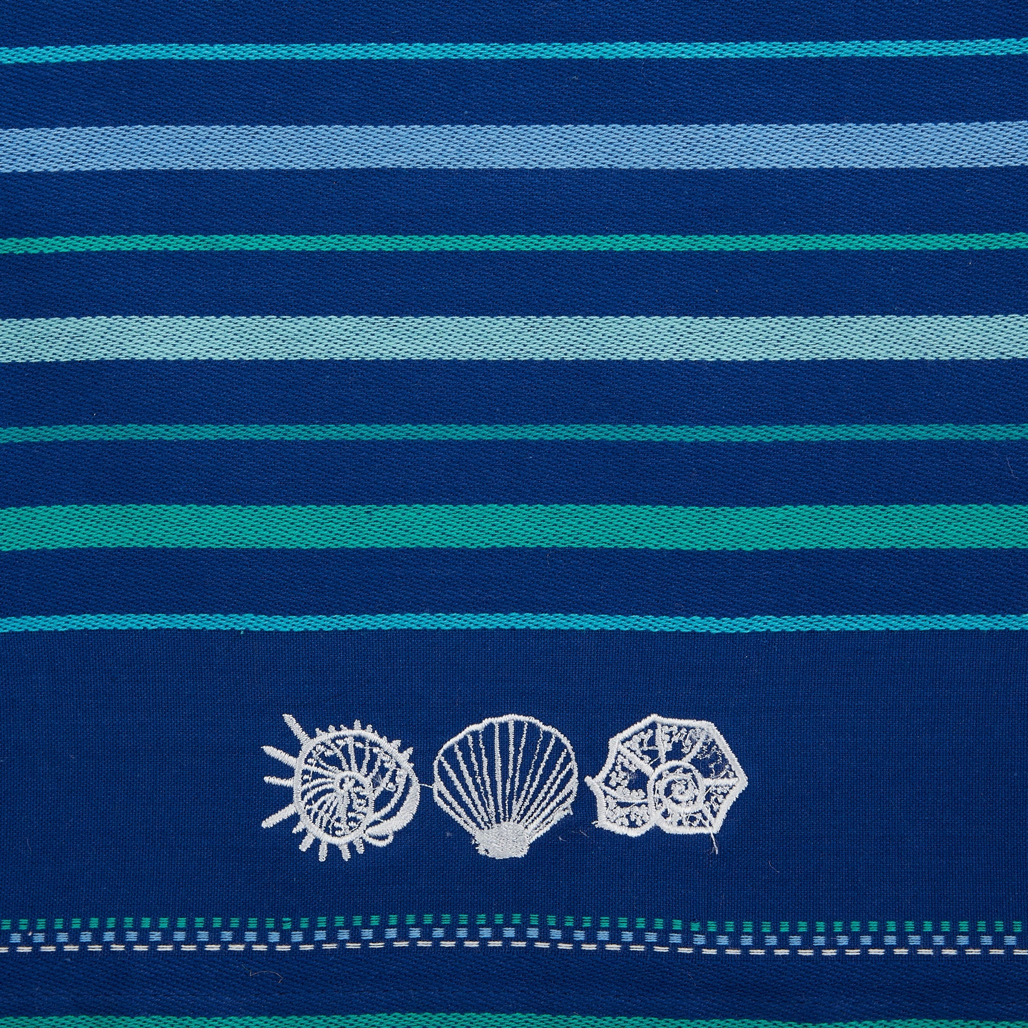 EMBROIDERED BLUE SEA DISHTOWEL Set of 3