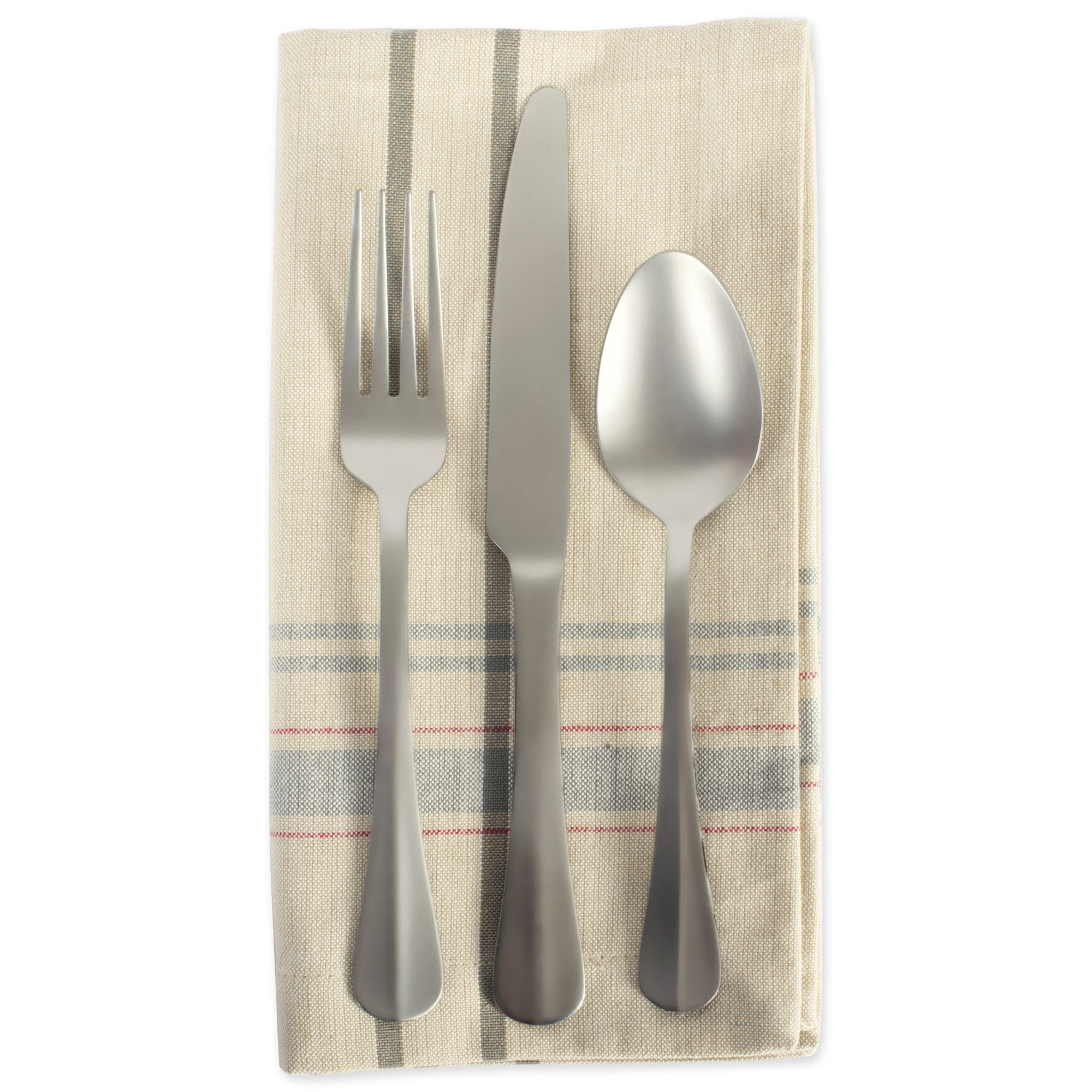 DII Gray French Stripe Napkin (Set of 6)