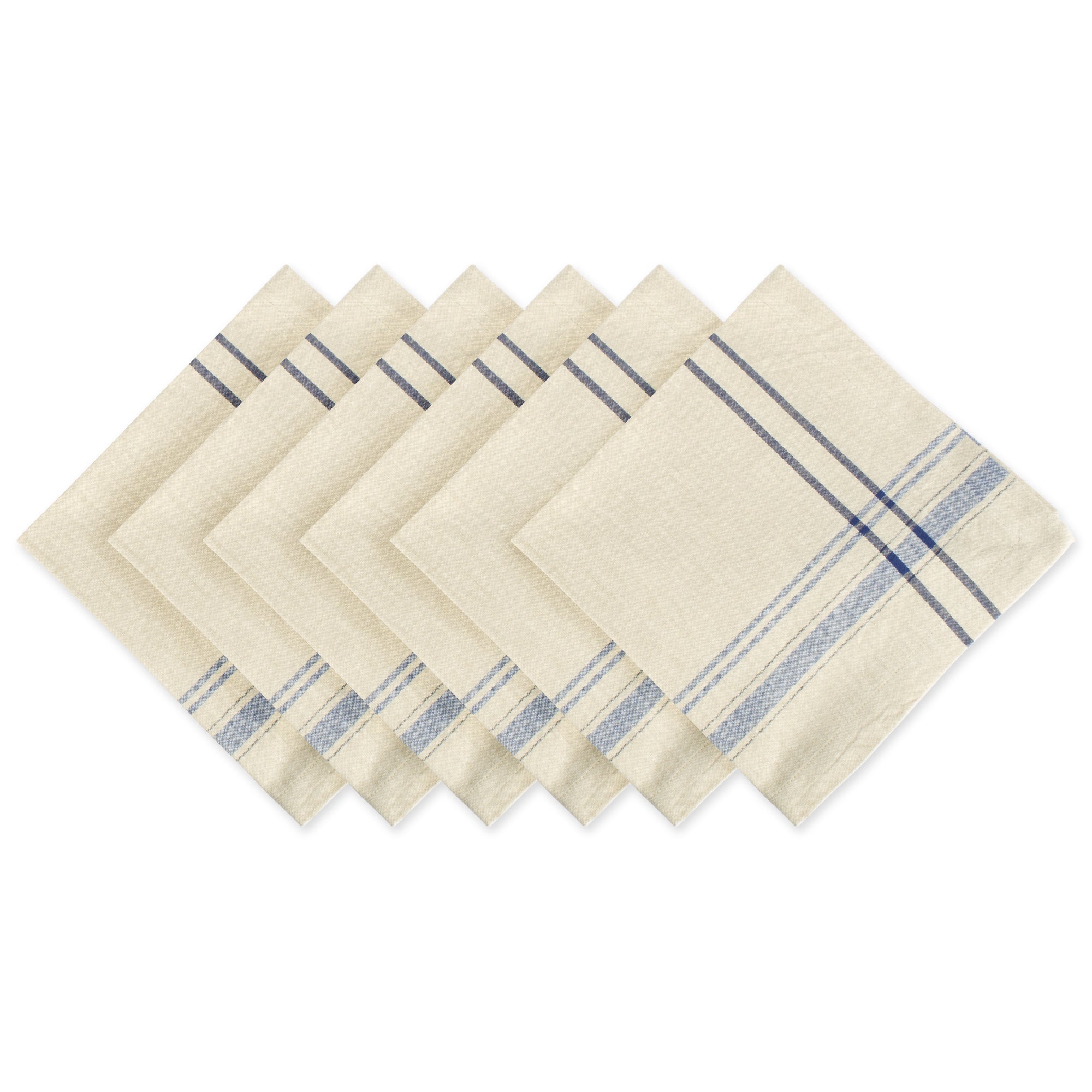 Dii Nautical Blue French Stripe Napkin (Set Of 6)