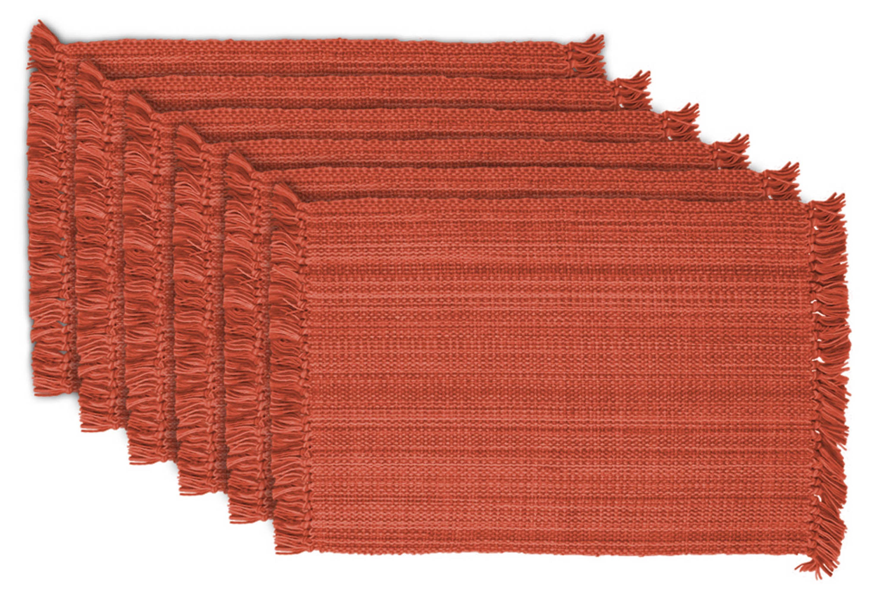 Dii Variegated Spice Fringe Placemat (Set Of 6)