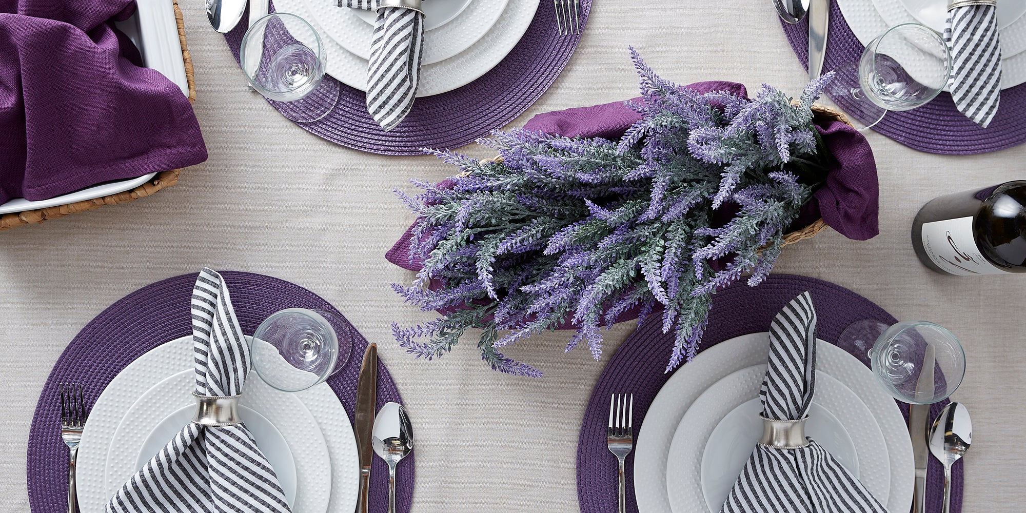 Dii Eggplant Round Polypropylene Woven Placemat (Set Of 6)