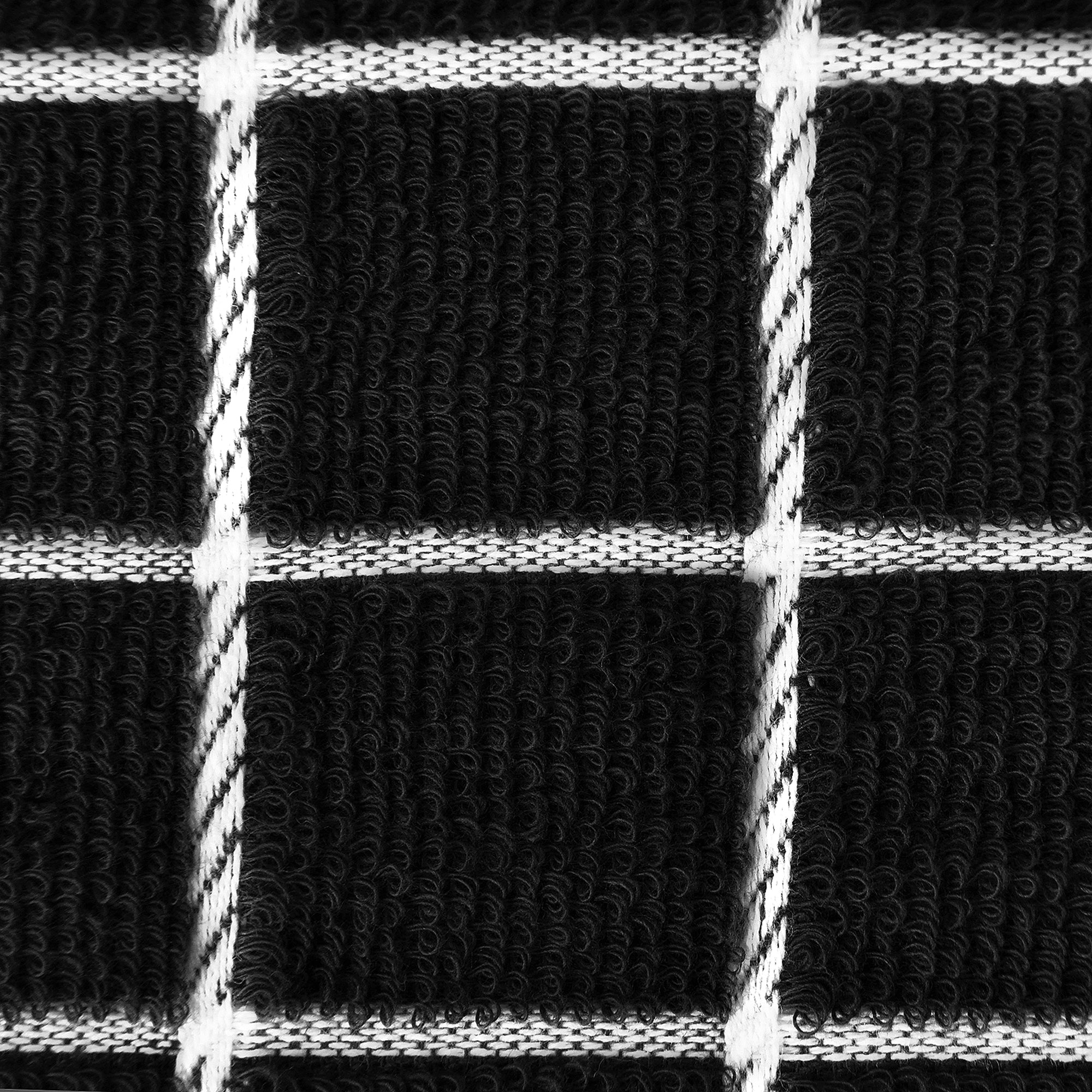 DII Black Solid Windowpane Terry Dishtowel (Set of 4)