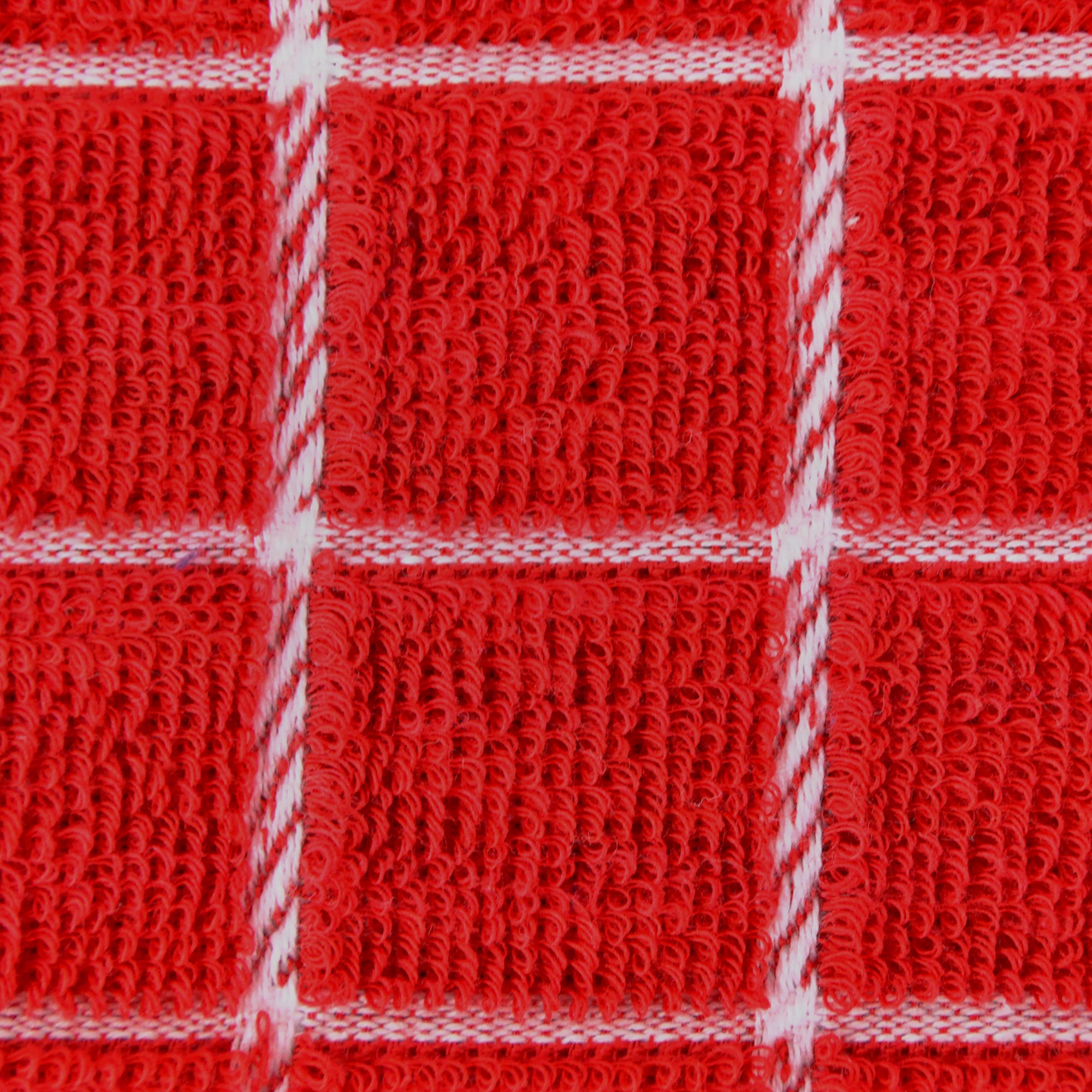 DII Red Solid Windowpane Terry Dishtowel (Set of 4)