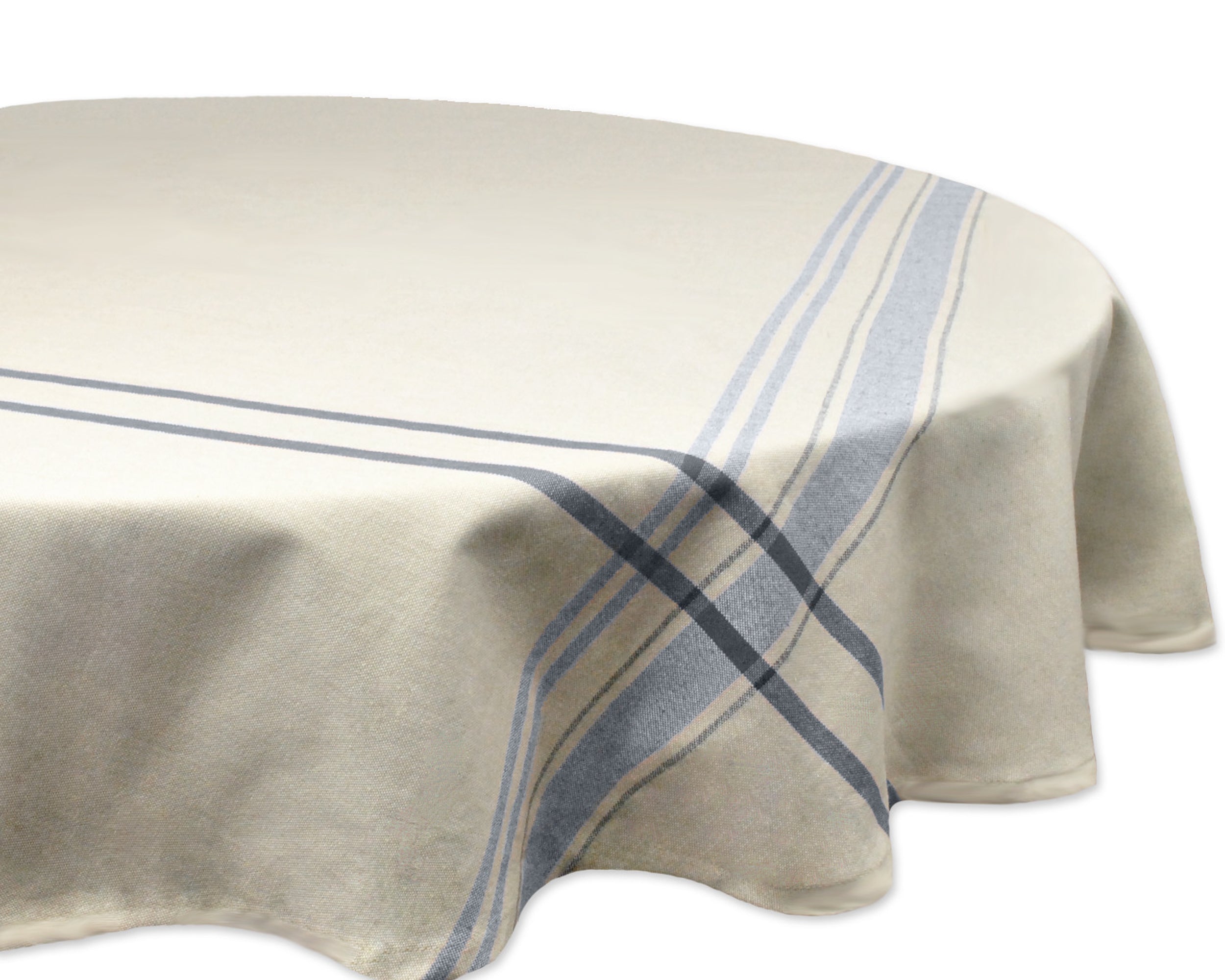 Dii Nautical Blue French Stripe Tablecloth 70 Round