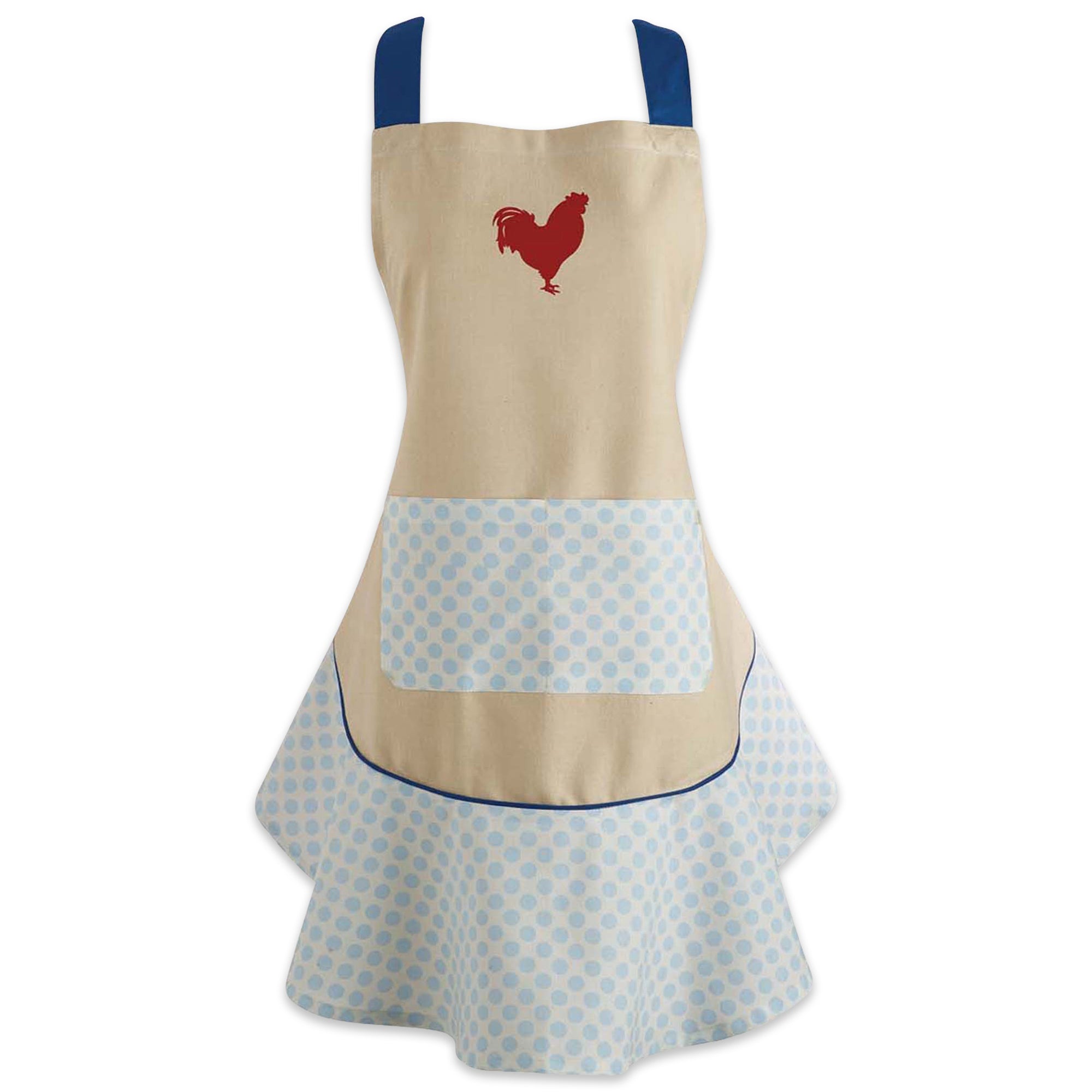 Dii Red Rooster Ruffle Apron