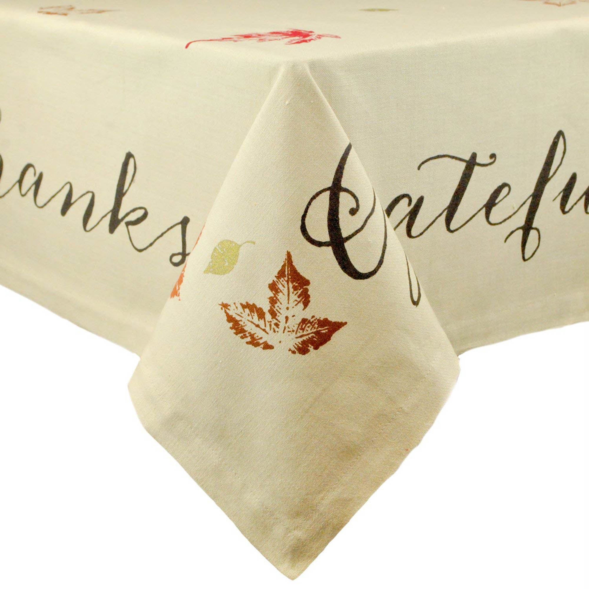 Dii Rustic Leaves Print Tablecloth