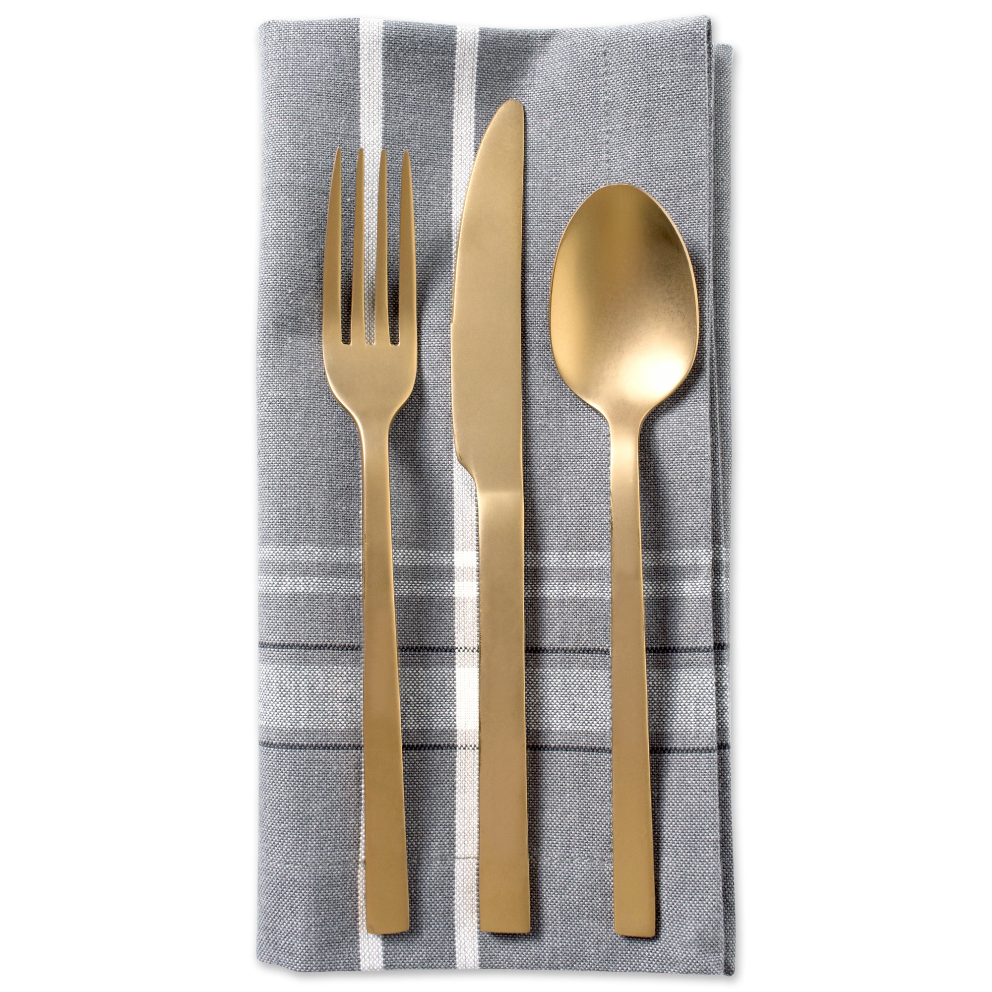 DII Gray Chambray French Stripe Napkin (Set of 6)
